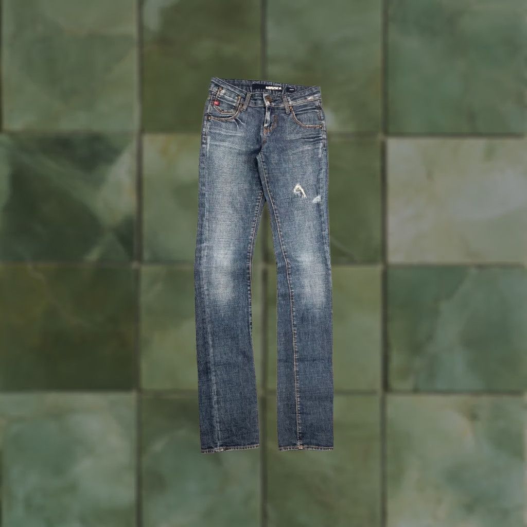 Miss Sixty VINTAGE Miss Sixty Eden Denim Jeans Logo 90s Blue Straight Womens XS? Size 42" / US 20 - 1 Thumbnail