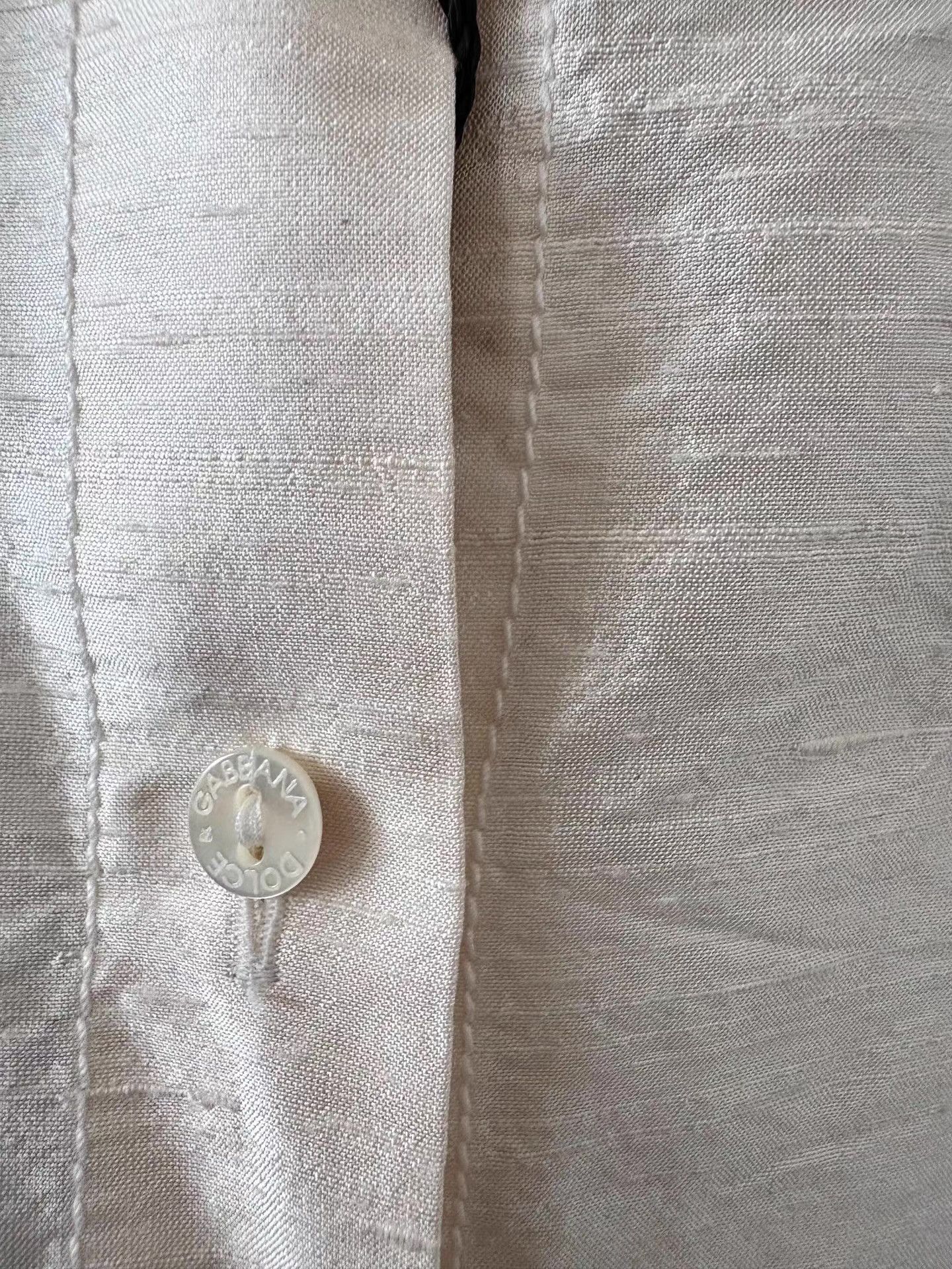 Dolce & Gabbana Dolce & Gabbana Women's White Silk Short-Sleeve Blouse Ｑ21 Size M / US 6-8 / IT 42-44 - 5 Thumbnail