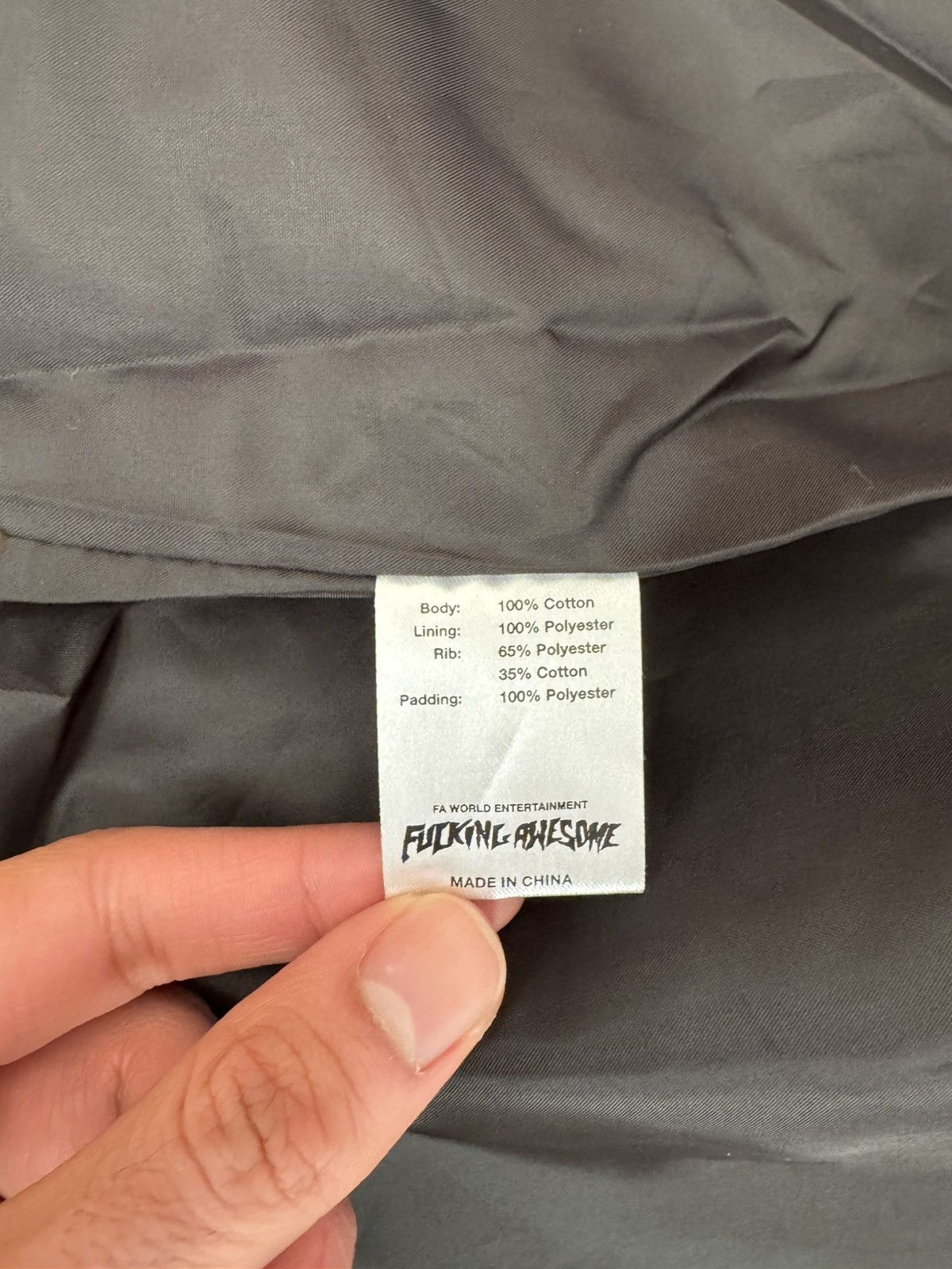 Fucking Awesome Fucking Awesome Jacket – Gothic Letter Print (XL, Fits M/L Size US XL / EU 56 / 4 - 7 Thumbnail
