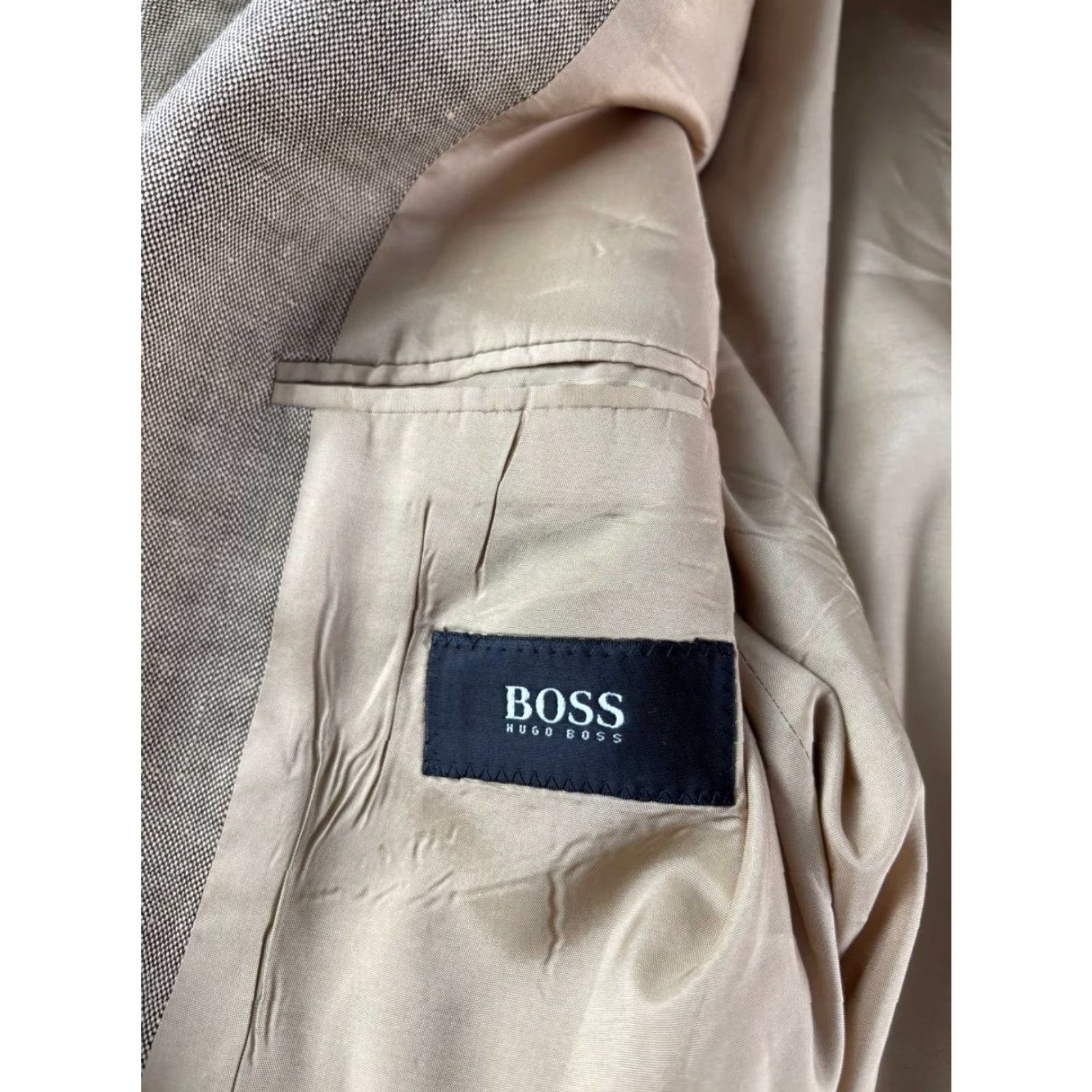 Hugo Boss Hugo Boss Coat Mens Blazer XL Regular Brown Linen Wool Lining Button Up Jacket Coat Size US XL / EU 56 / 4 - 3 Thumbnail