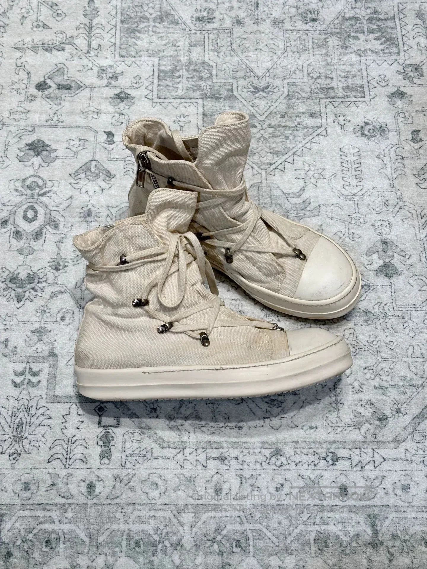Rick Owens Rick Owens Canvas High-Top Sneakers. Size US 9 / EU 42 - 4 Thumbnail
