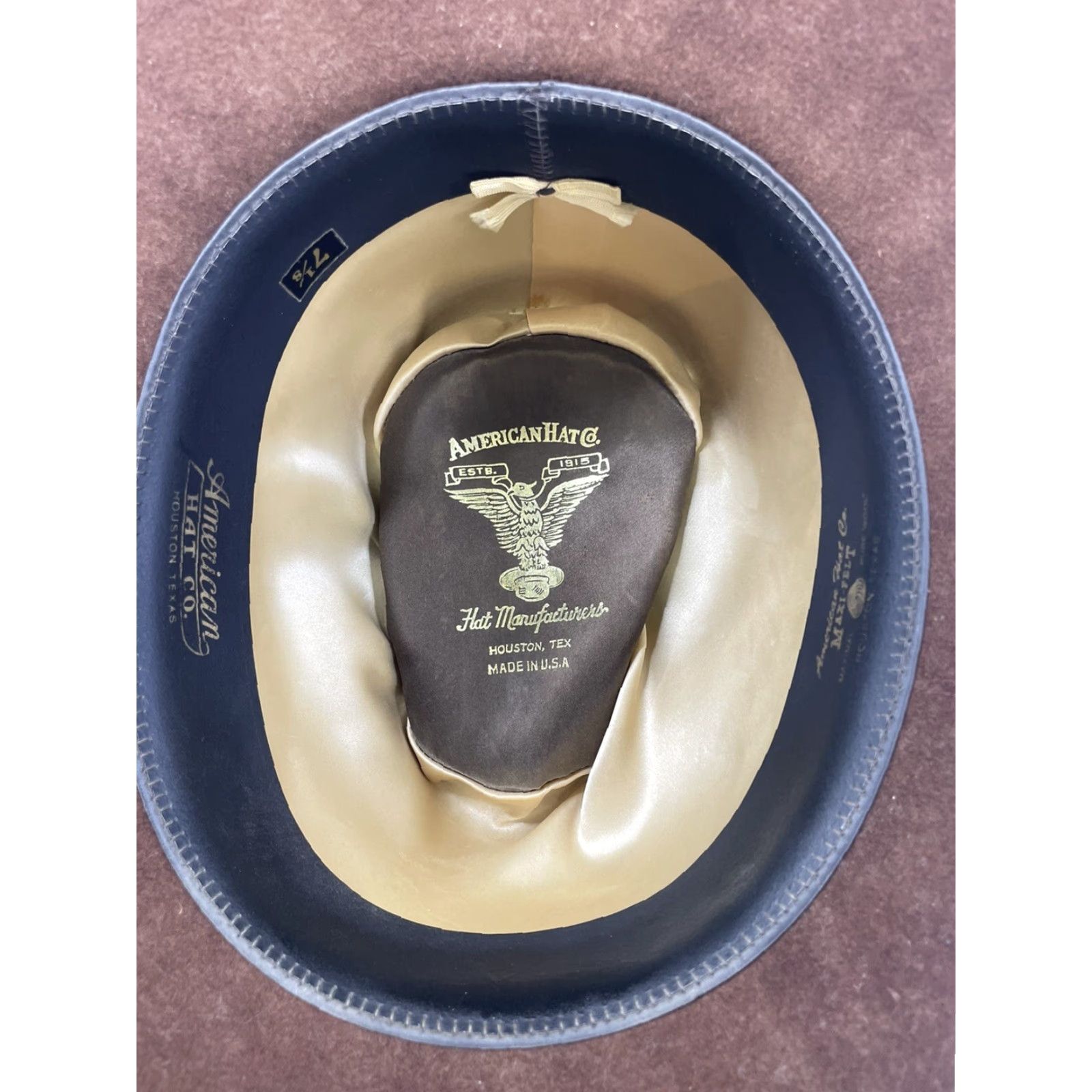 FELT American Hat Company Cowboy Hat Wool? Felt Brown Western 7 1/8 Mens Oval USA Mens Size ONE SIZE - 7 Thumbnail