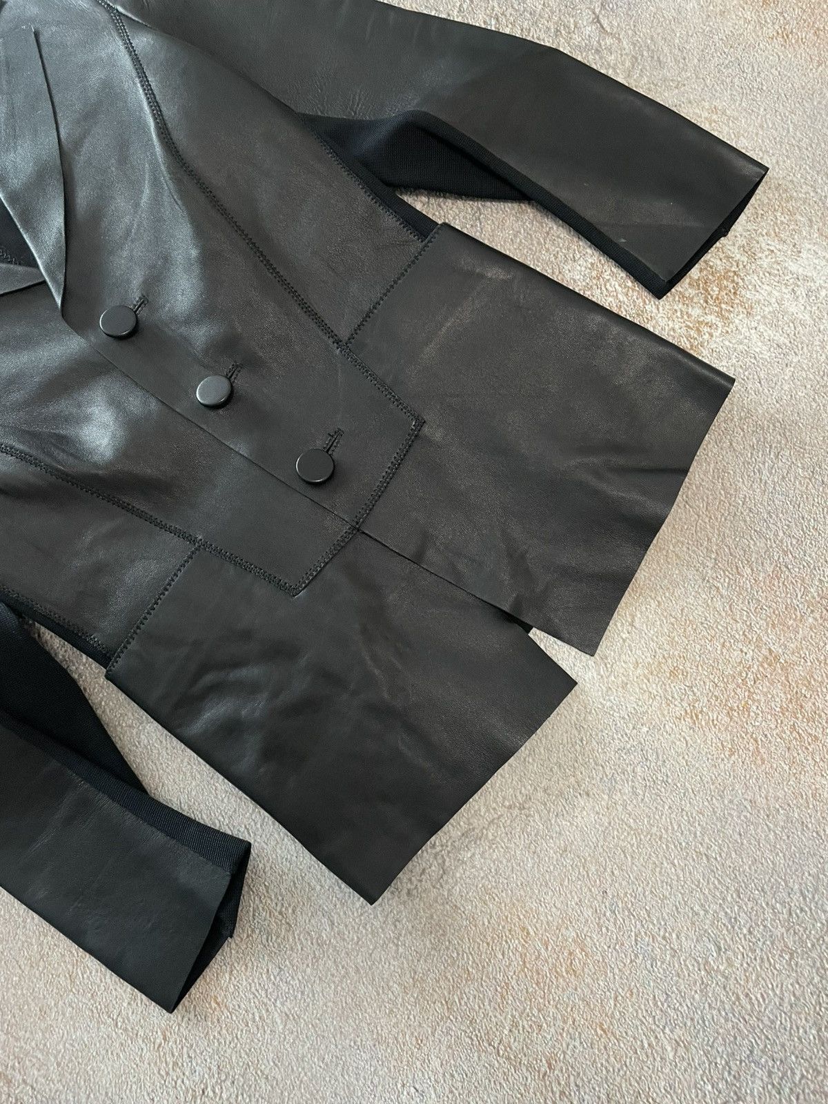 Dsquared2 Dsquared2 Black Leather Blazer Jacket Size S / US 4 / IT 40 - 4 Thumbnail