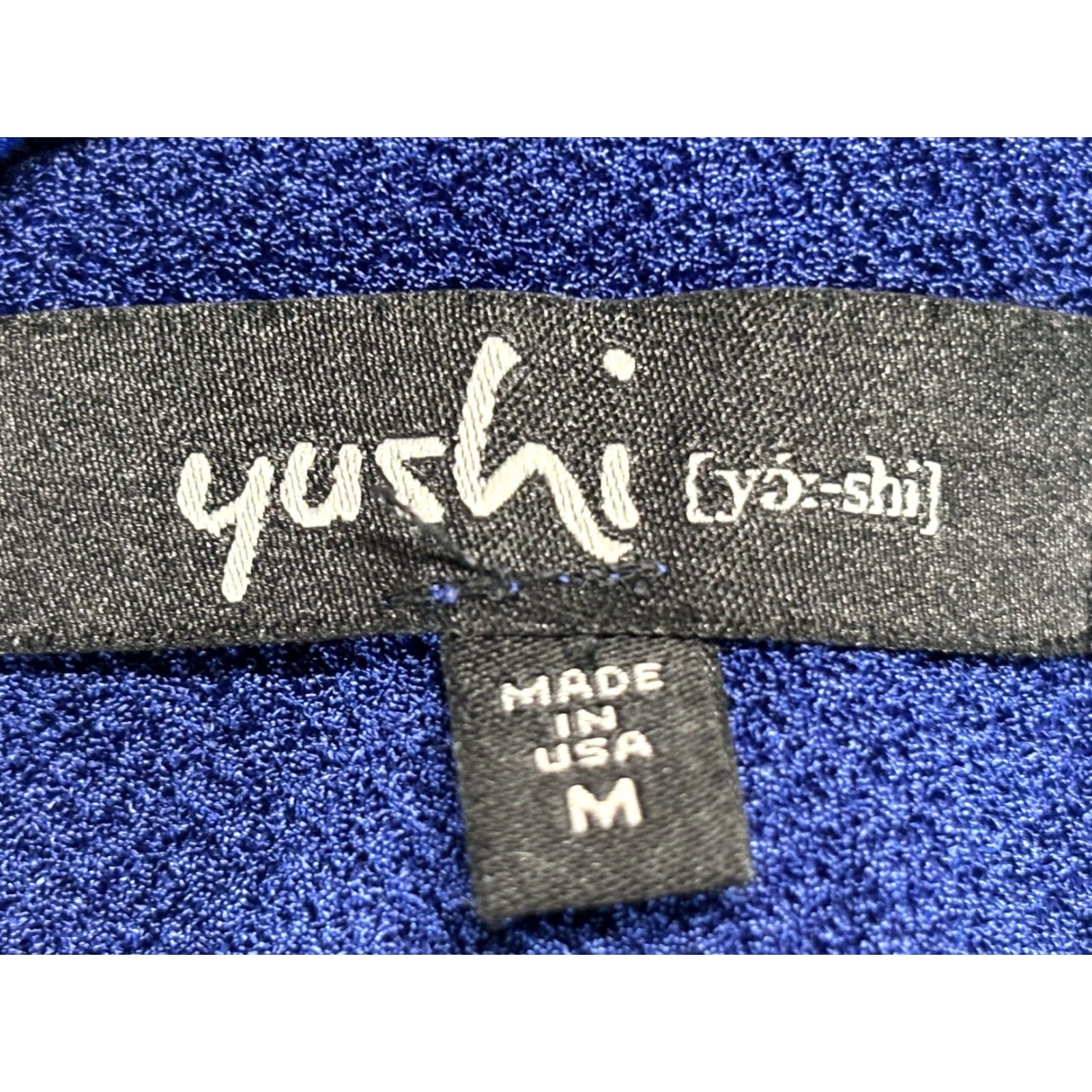 Vintage Yushi Women's Jacket Medium Blue Black Textured Acetate Blend Square Buttons Size M / US 6-8 / IT 42-44 - 7 Thumbnail