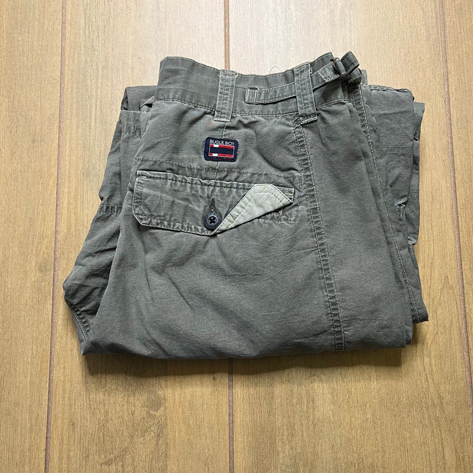 Bugle Boy Vintage 90s Bugle Boy Cargo Pants Mens 30x30 Olive Green Y2K Size US 30 / EU 46 - 9 Thumbnail