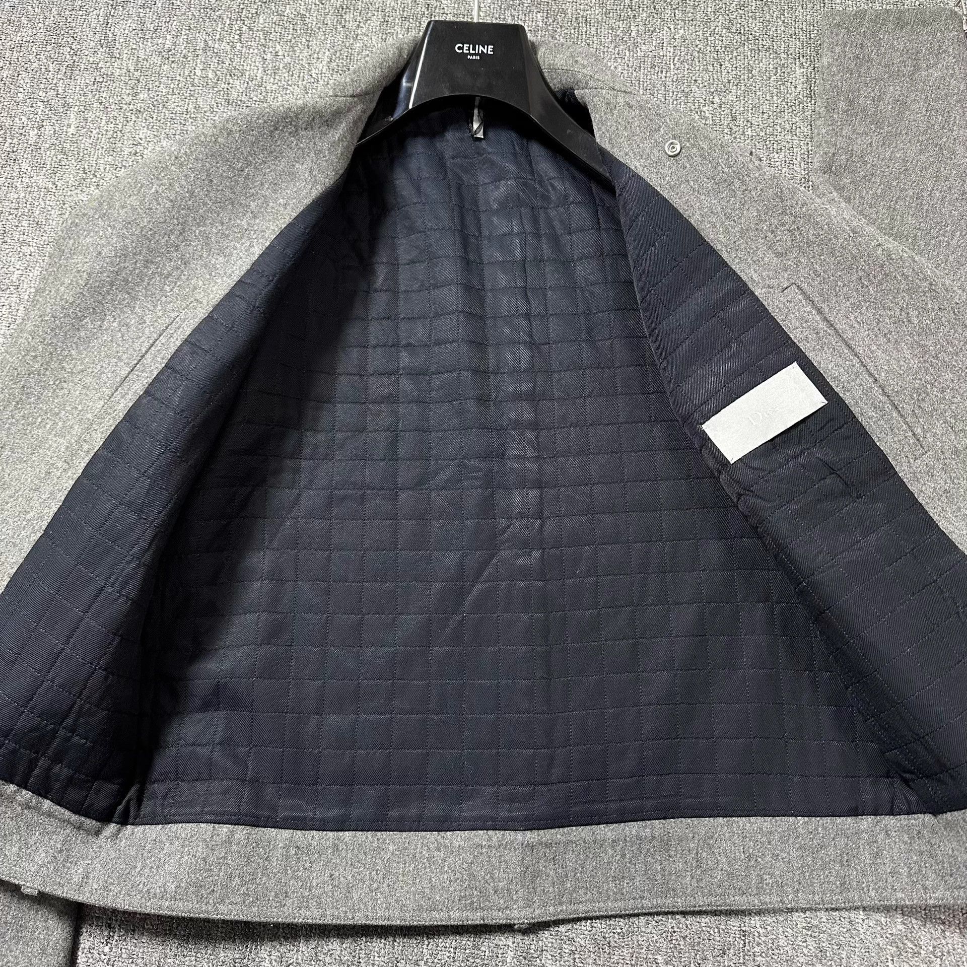 Dior Dior Homme Light Gray Biker Wool Jacket 52 Mint Size US L / EU 52-54 / 3 - 5 Thumbnail
