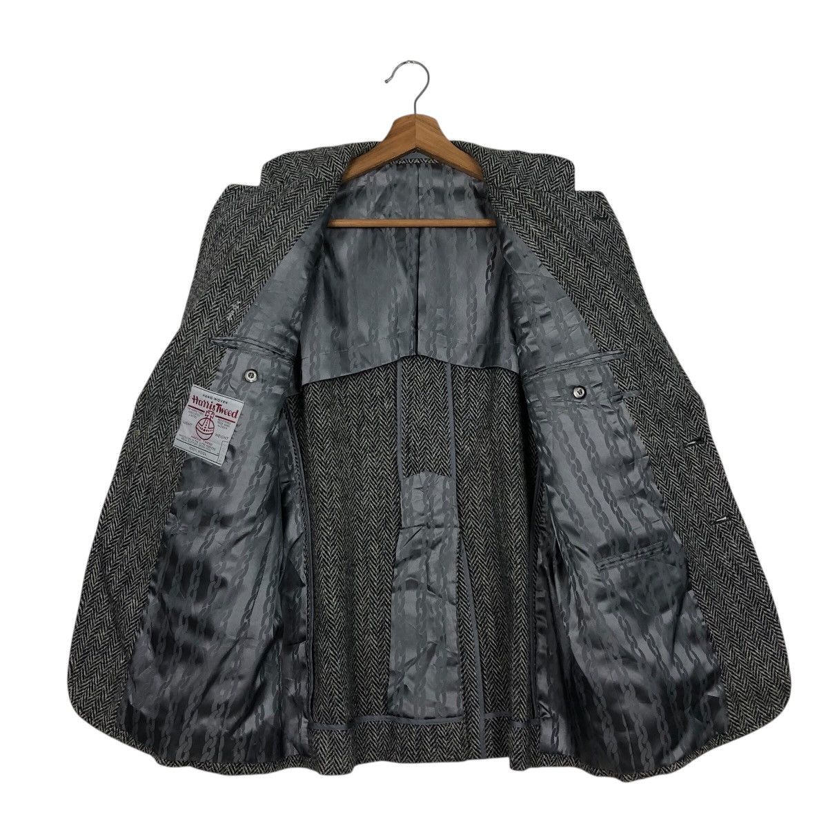 Harris Tweed 📌Vintage Wool Herringbone Jacket Harris Tweed Double Breast Size US M / EU 48-50 / 2 - 14 Thumbnail