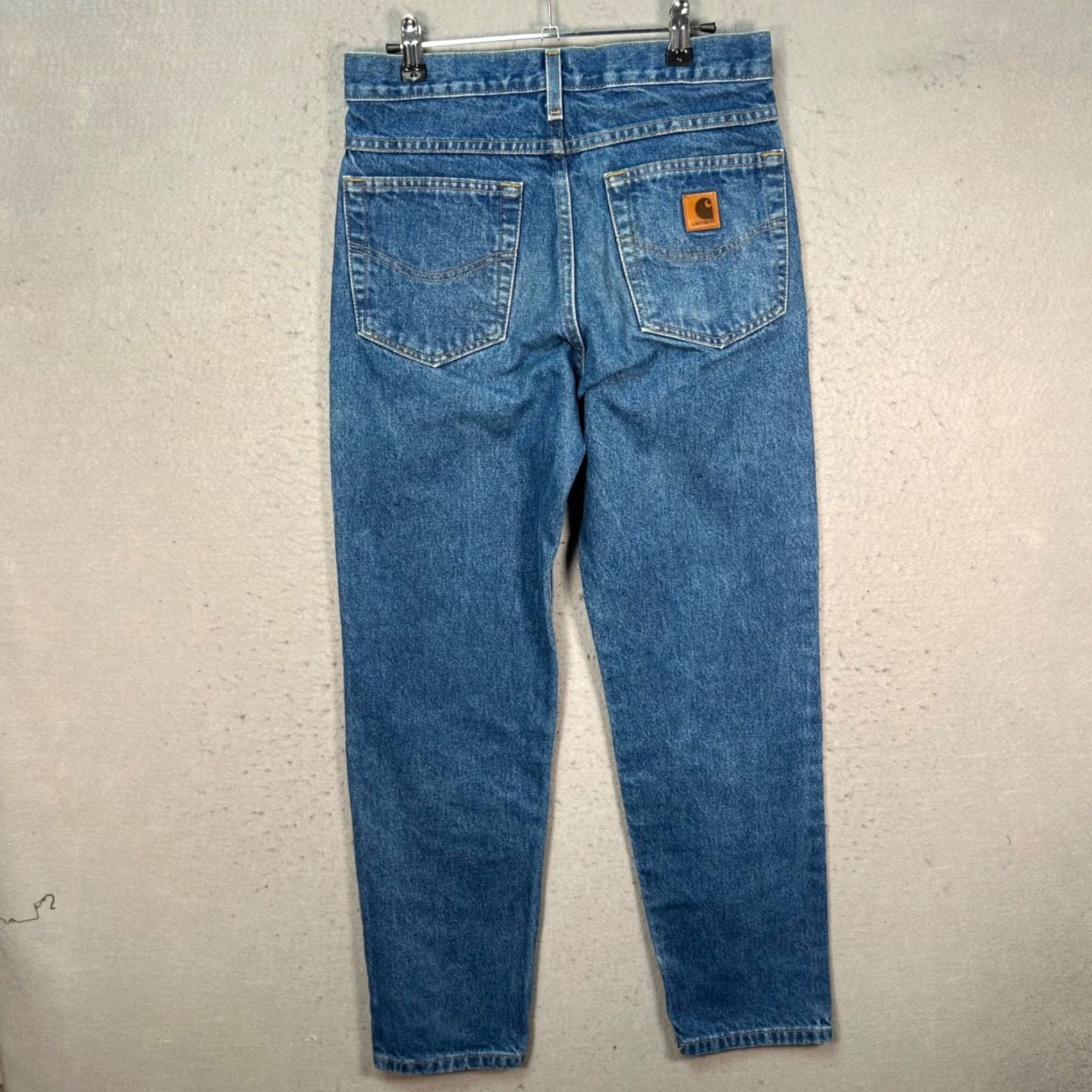 Carhartt VINTAGE Carhartt Mens Jeans 29 x 30 Relaxed Denim Blue 5-Pocket Straight Regular Inseam 30 Mens Jeans Blu Carhartt Denim Jeans Size US 29 - 2 Thumbnail