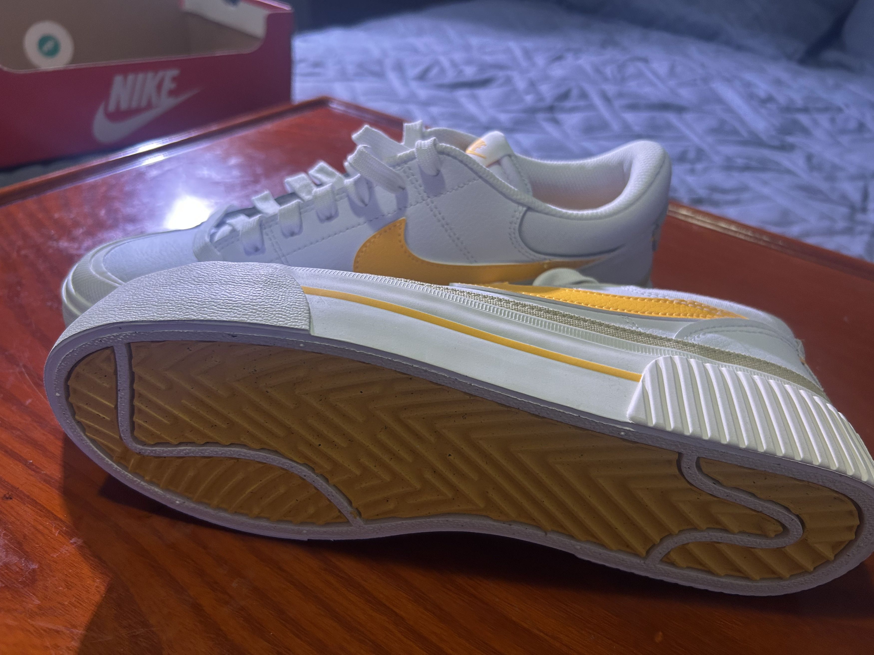 Nike Court Vision Low Next Nature White/Orange**10W** BX No Lid Size US 10 / IT 40 - 5 Thumbnail