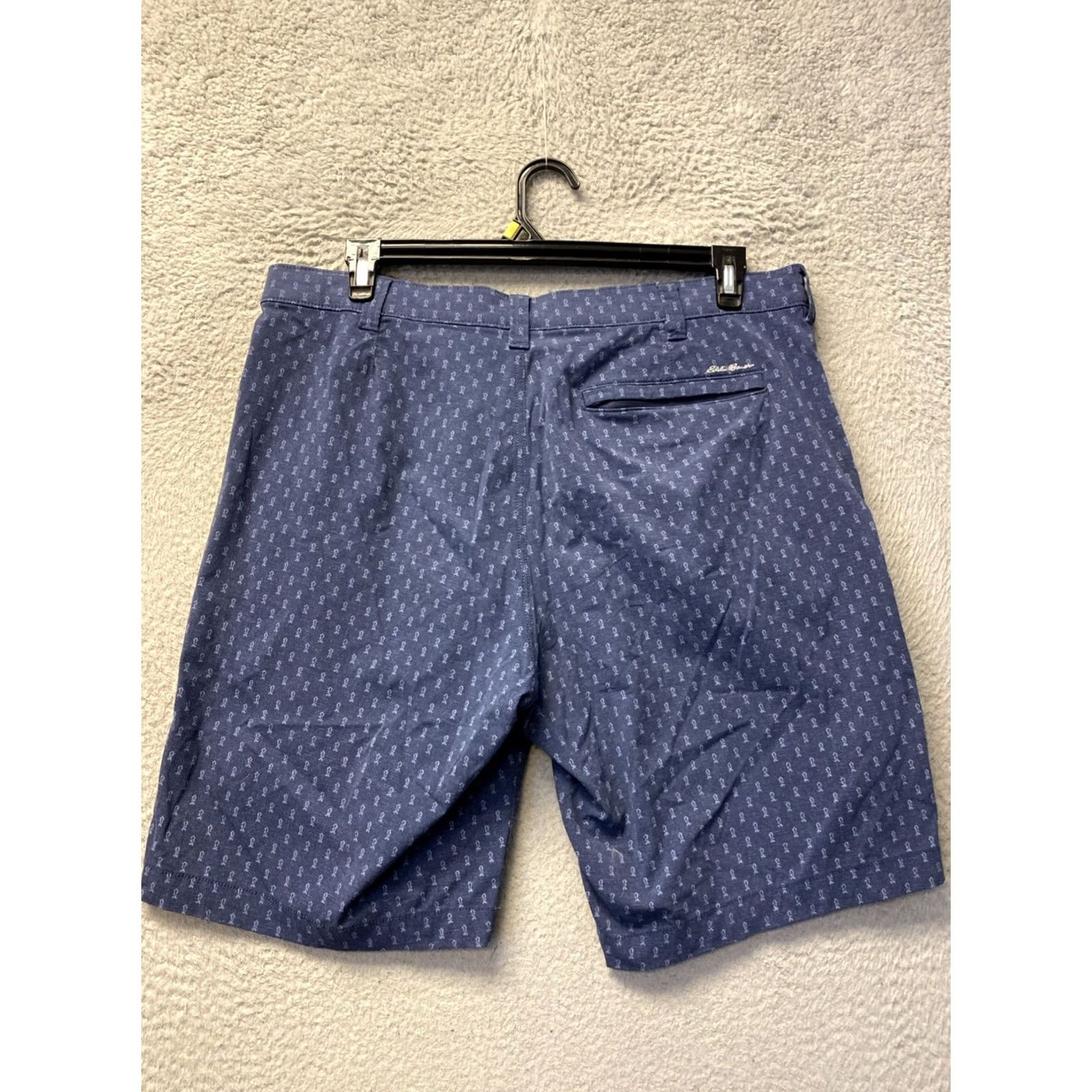 Eddie Bauer Eddie Bauer Shorts Men 36 Blue Nylon Chino 8 Inseam Pockets Casual Travel Size US 36 / EU 52 - 7 Thumbnail