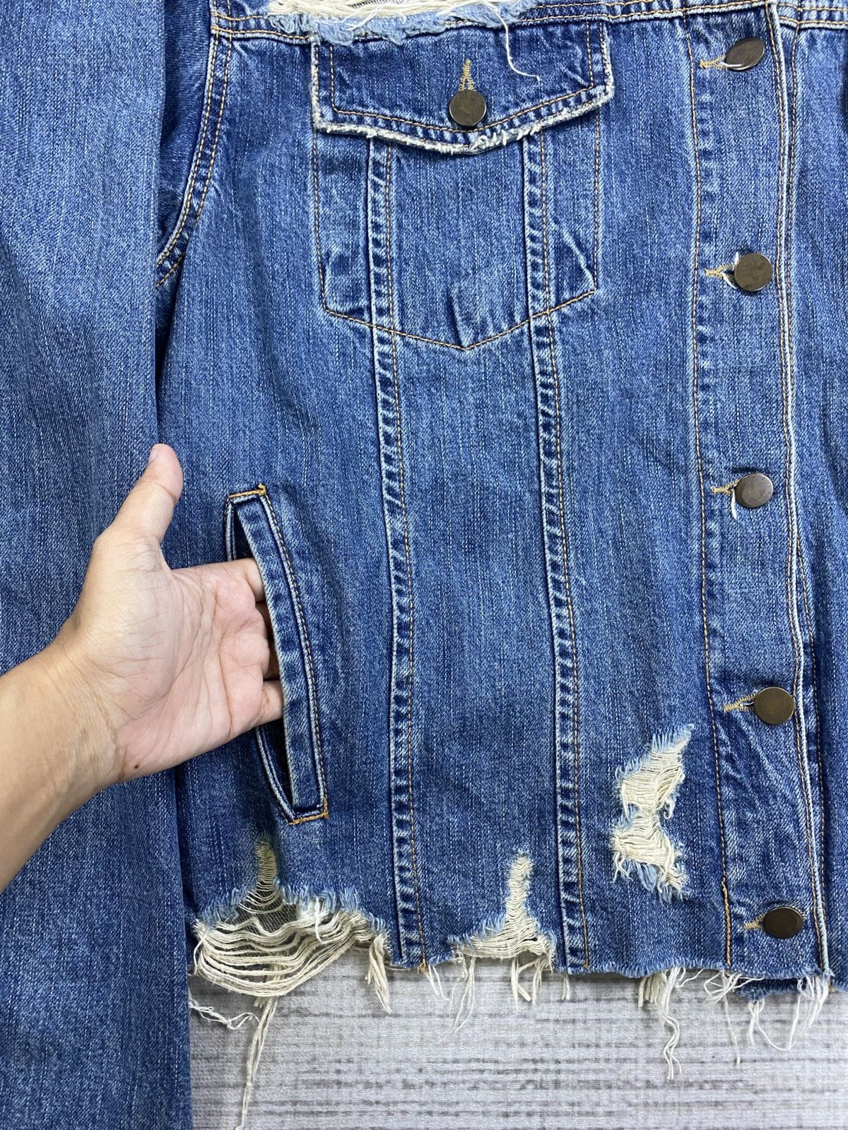 GOA 🔥🔥 GOA Company Ripped Style Rare Denim Jacket Size US M / EU 48-50 / 2 - 10 Thumbnail