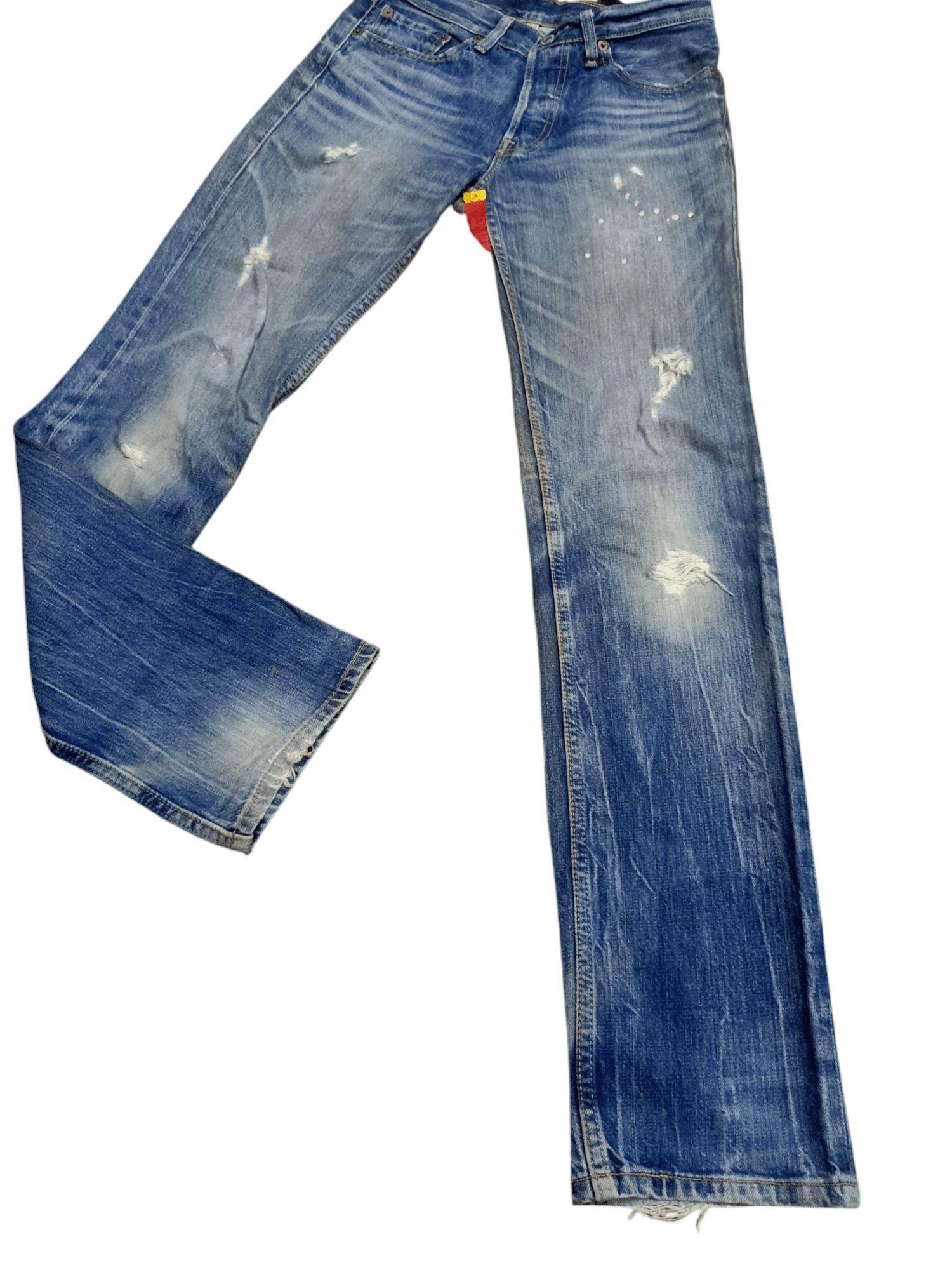 Levi's × Vintage Levis 501 Vtg Y2k Denim Vintage Distressdenim Mudwash Size US 28 / EU 44 - 14 Thumbnail