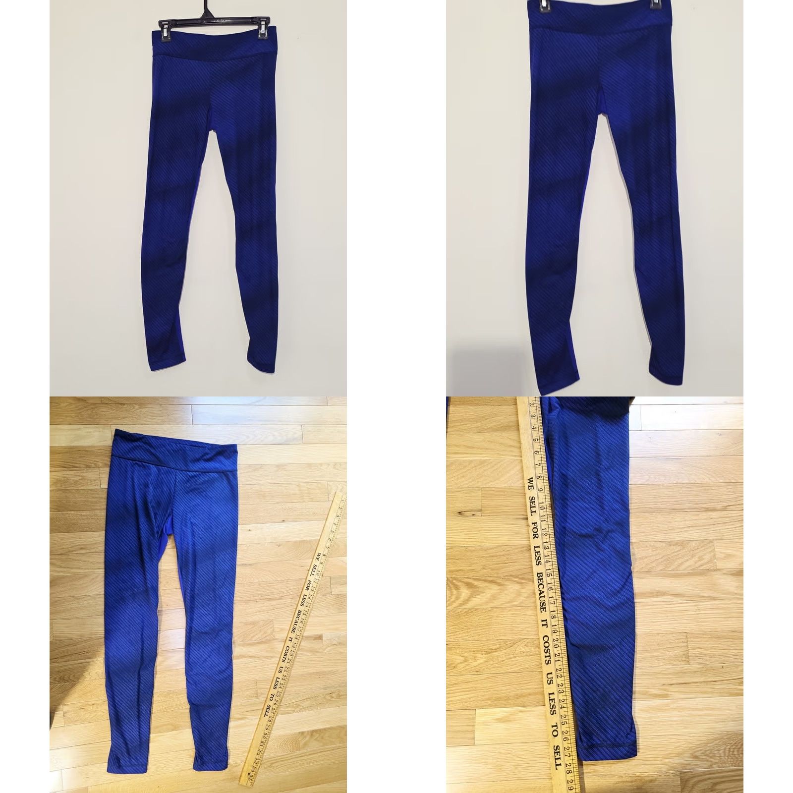 Under Armour Under Armour Womens Leggings Blue Stripe Size S Ankle Activewear Stretch Polyester Pull On Size 28" / US 6 / IT 42 - 8 Thumbnail