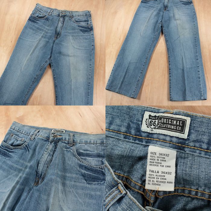 Route 66 vtg y2k ROUTE 66 mens wide leg bootcut denim jeans 36x29