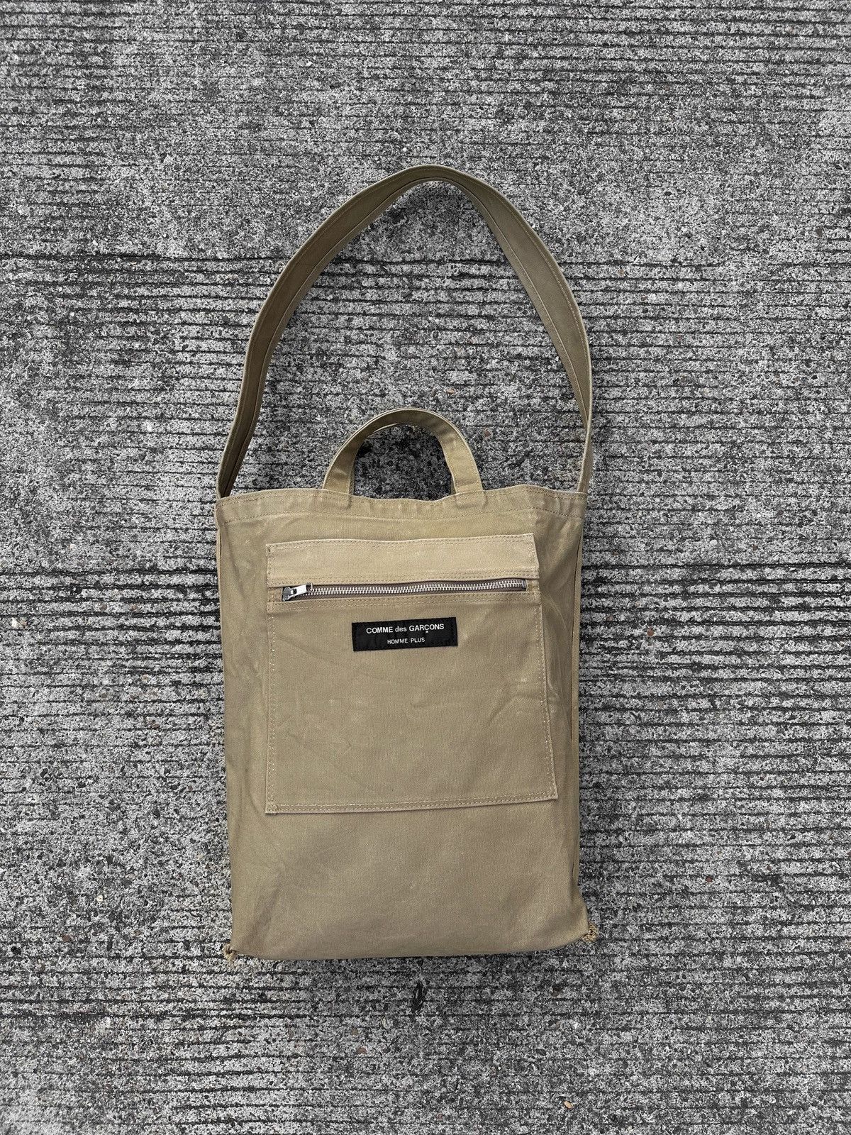 Comme des Garcons Homme Plus Comme des Garcons Khaki Tote Bag Size ONE SIZE - 5 Thumbnail