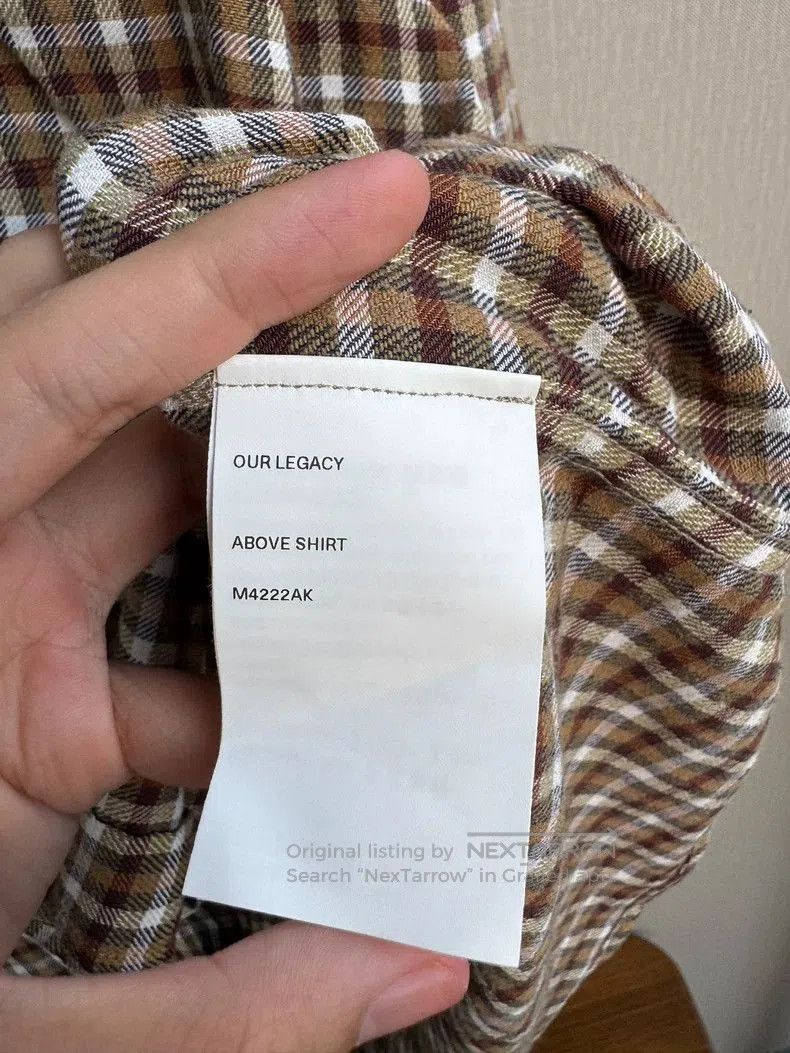 Our Legacy Our Legacy Brown Plaid Long Sleeve Shirt. Size US L / EU 52-54 / 3 - 5 Thumbnail