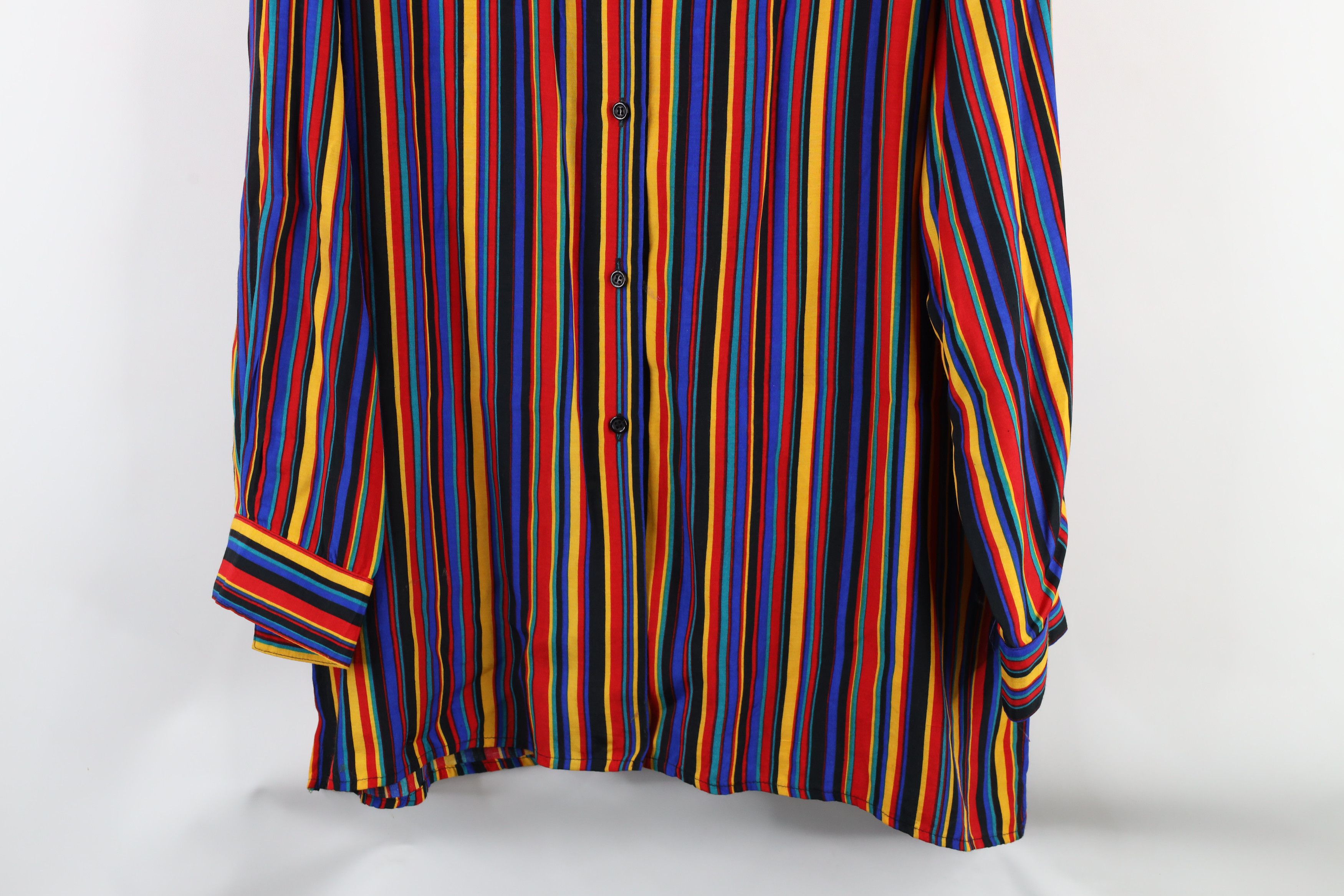 Vintage Vintage 90s Streetwear Striped Collared Button Shirt USA Size M / US 6-8 / IT 42-44 - 3 Thumbnail