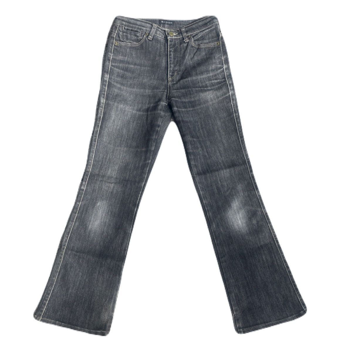 If Six Was Nine 2000s Japanese archive Vkei Flared Dark-Wash Jeans Y2K Size US 27 - 2 Thumbnail