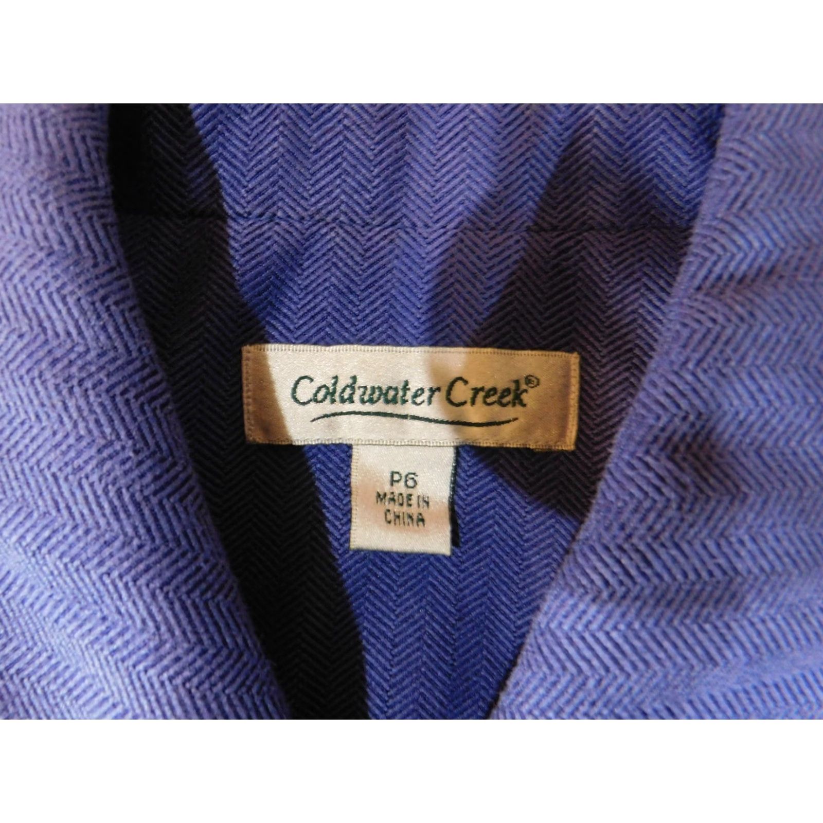 Coldwater Creek VINTAGE Coldwater Creek Jacket Petite 6 Purple Coat Button Shoulder Pad Womens Solid Long Sleeve Mid-Length Fall Spring Pellets? Size M / US 6-8 / IT 42-44 - 7 Thumbnail