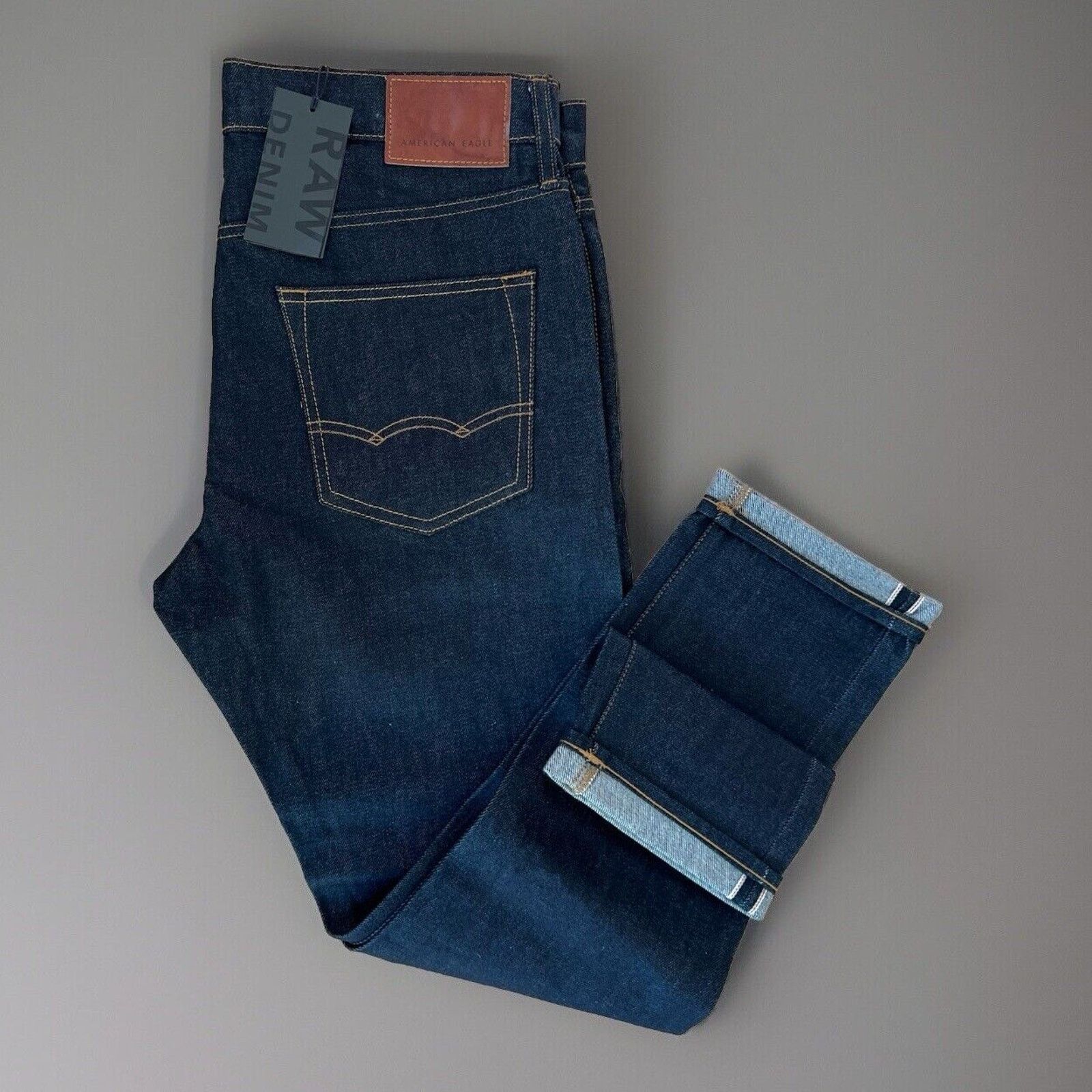 American Eagle Outfitters American Eagle Selvedge Jeans 35 Blue Dark Wash Indigo Size US 36 / EU 52 - 1 Thumbnail