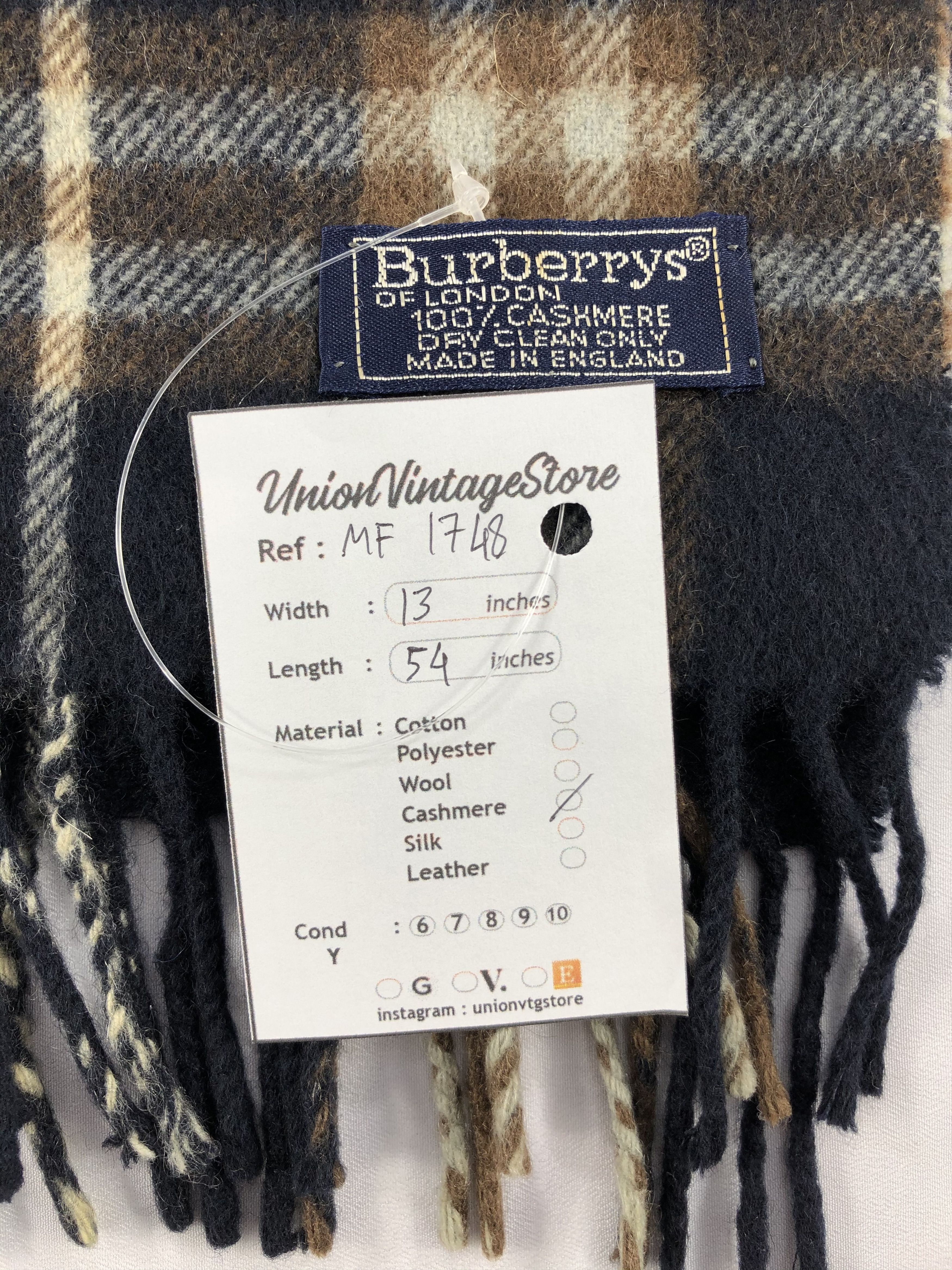 Burberry Vintage Burberry Scarf/Muffler/Neckwear MF1748 Size ONE SIZE - 7 Thumbnail