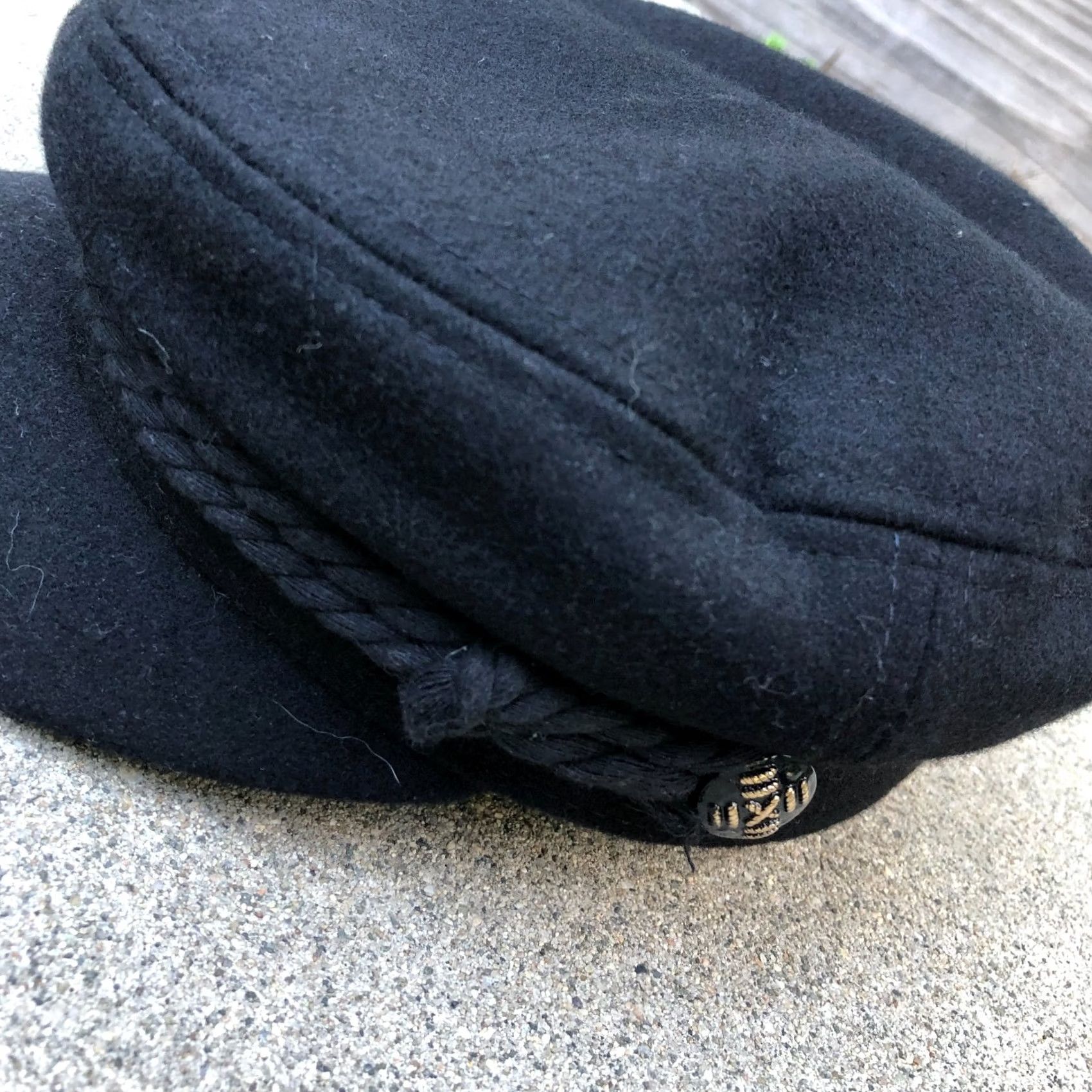 Asos ASOS Design Hat Women's One Size Black Wool Blend Cabbie Army Military Cap Felt Size ONE SIZE - 2 Thumbnail