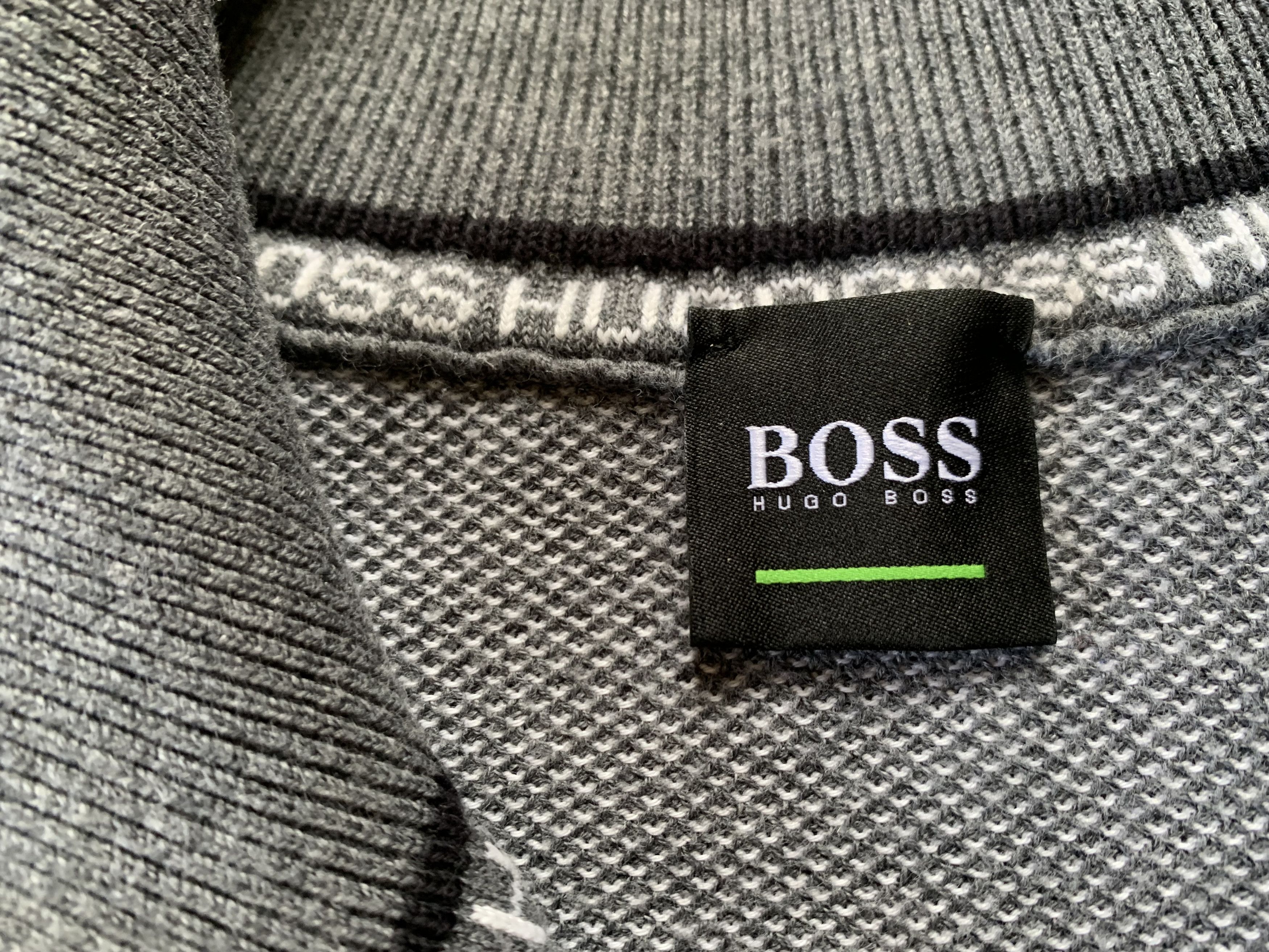 Hugo Boss Hugo Boss Quarter Zip Grey Sweater Size US M / EU 48-50 / 2 - 6 Thumbnail