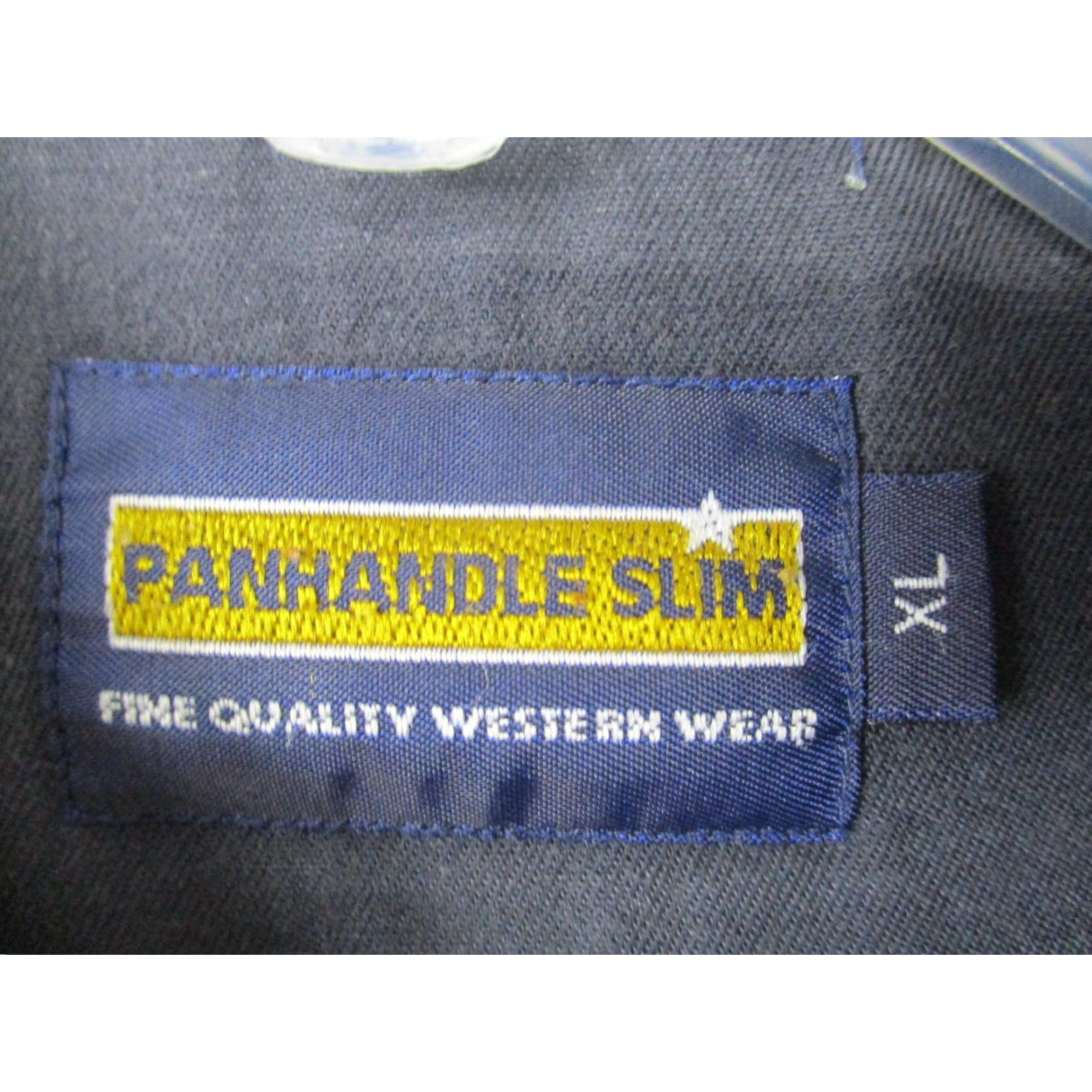 Vintage Panhandle Slim Mens XL Western Shirt Tan Navy Pearl Snap Aztec Embroidery Geometric Southwestern Embroidered Size US XL / EU 56 / 4 - 3 Thumbnail