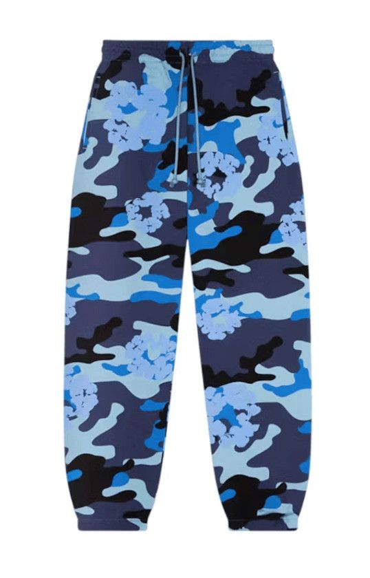DENIM TEARS The Cotton Wreath Sweatpants Blue Camo Size US 33 - 1 Preview