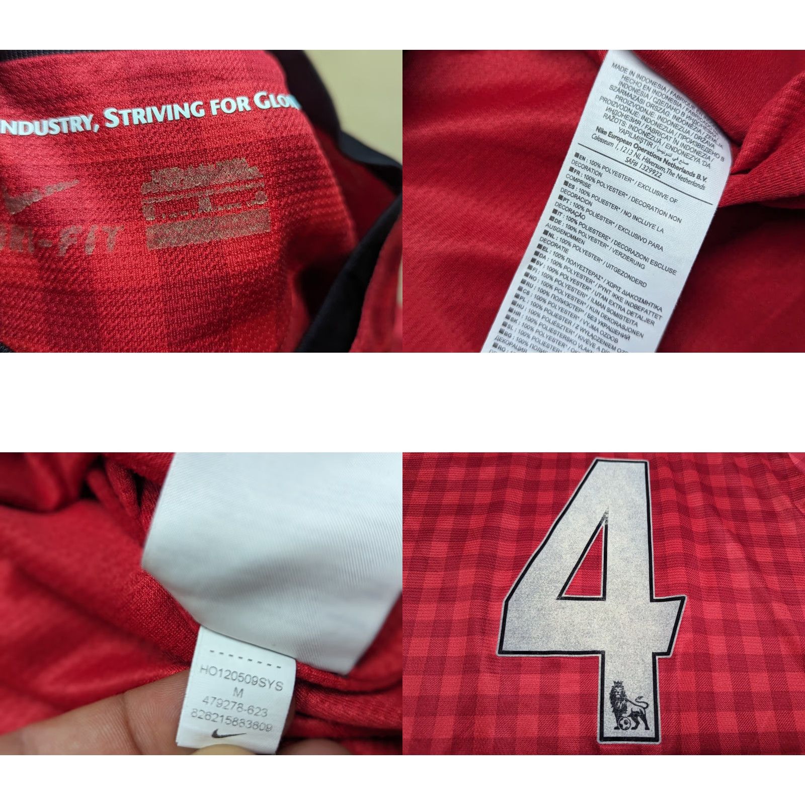 Nike Nike Manchester United Jersey Shirt Mens M Red Phil Jones #4 2012 2013 Home Football Jersey Size US M / EU 48-50 / 2 - 9 Thumbnail