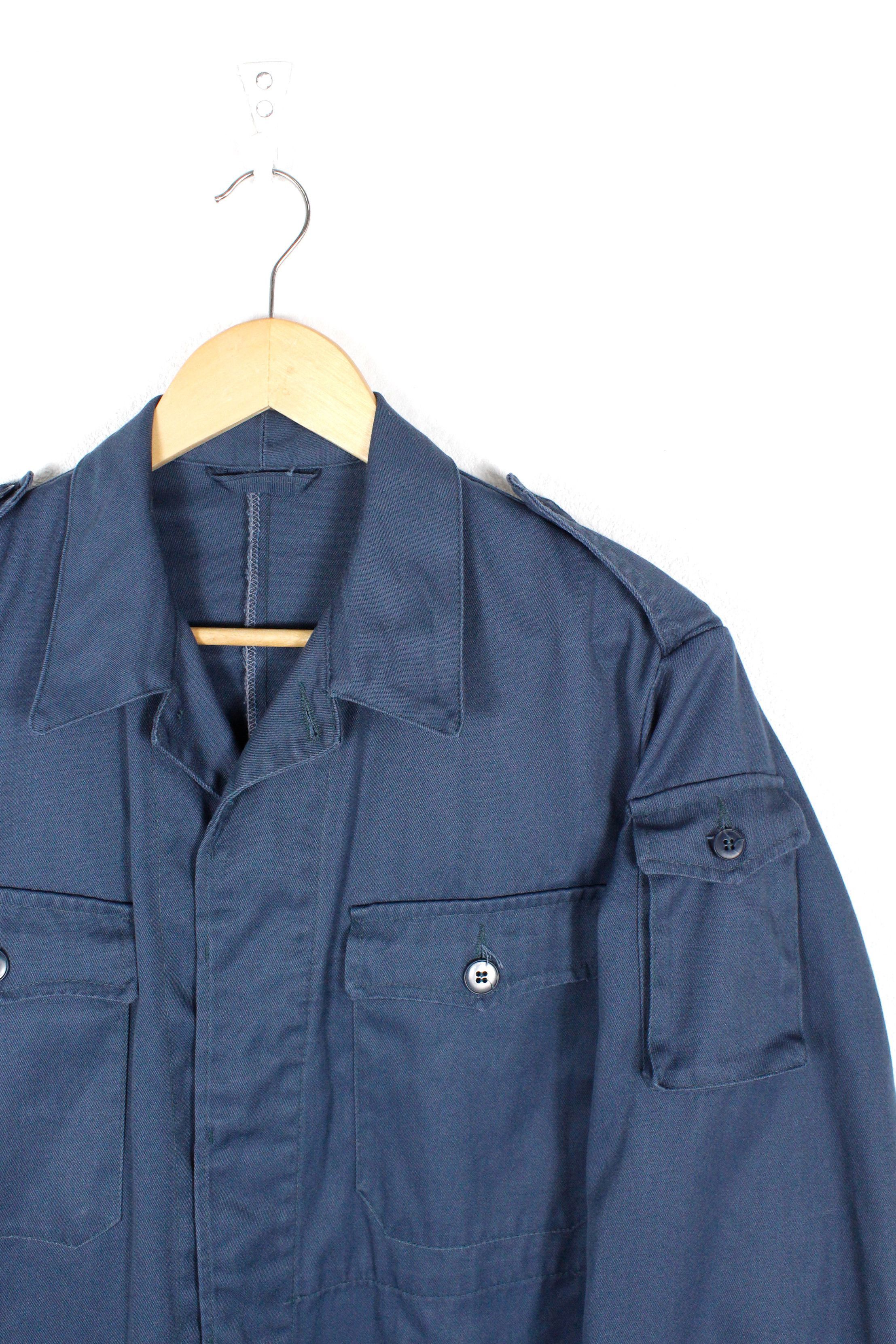 Vintage Vintage Swiss Army Blue Military Civil Chore Jacket Size US S / EU 44-46 / 1 - 2 Thumbnail