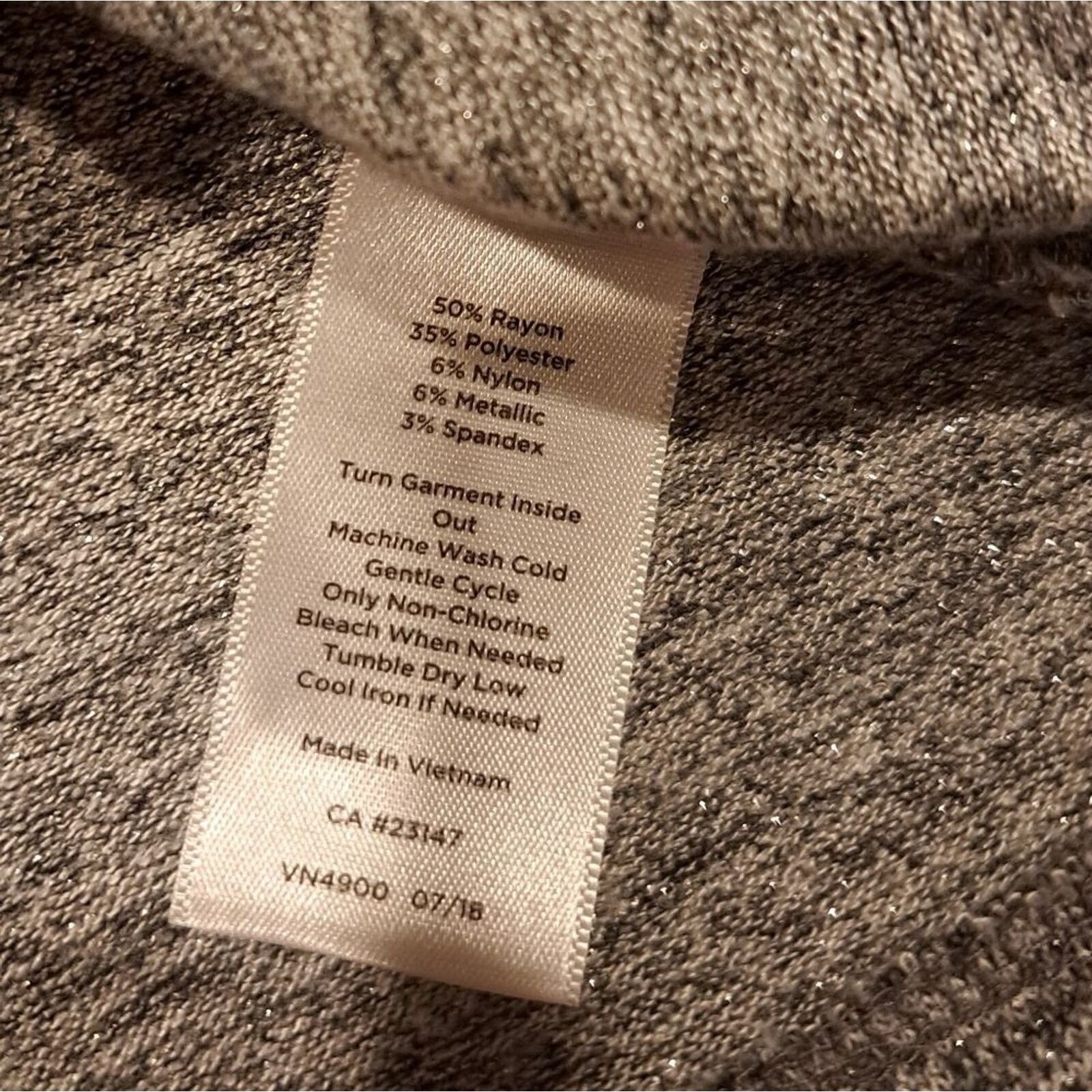 Other Talbots shimmery metallic gray long sleeve wrap top size L Size L / US 10 / IT 46 - 6 Thumbnail