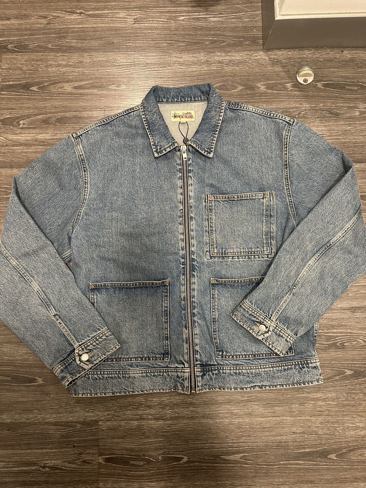 image of Stussy Denim Work Jacket, Men's (Size XL)