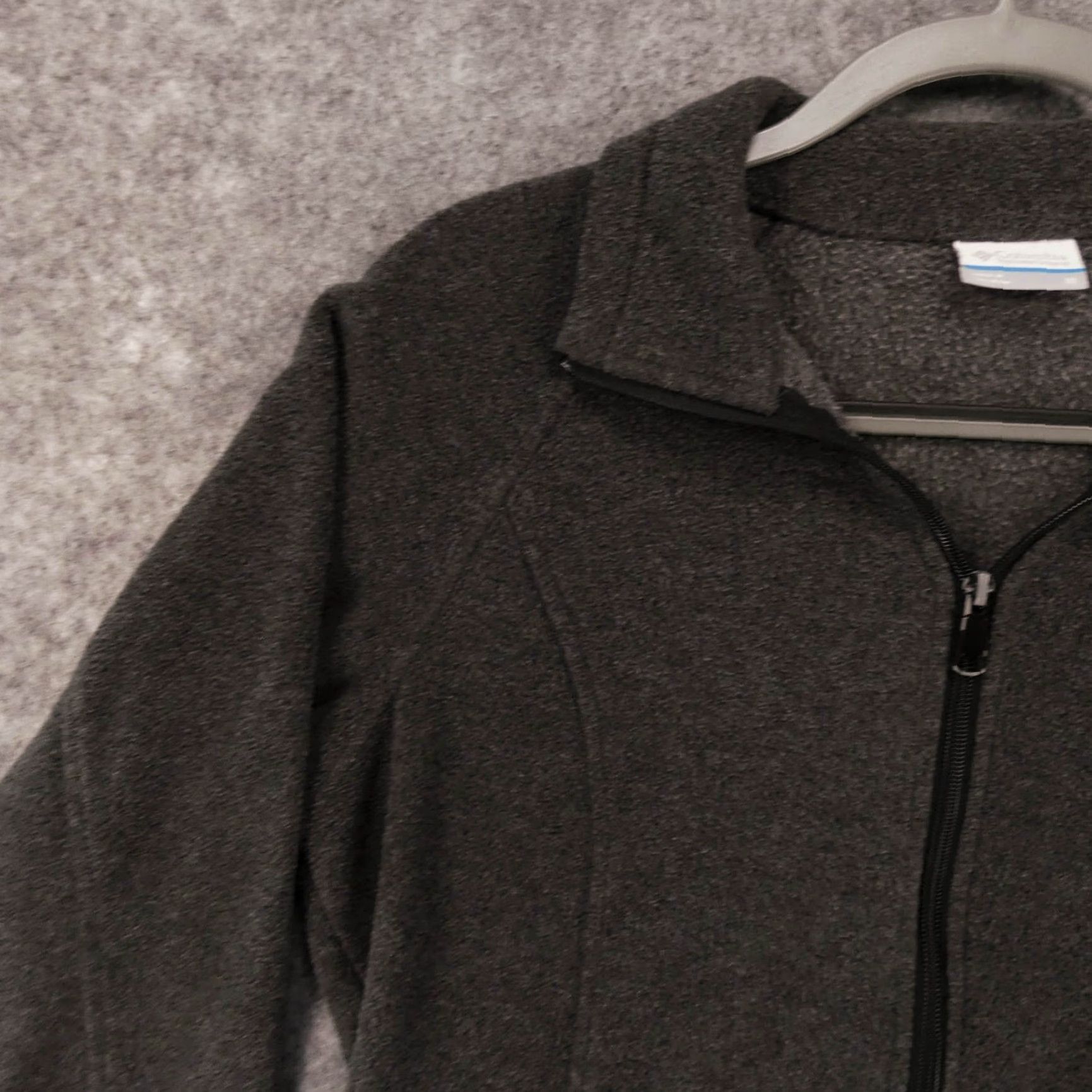 Logo 7 Columbia Jacket Womens Medium Gray Zip Up Fleece w/ Pockets & Logo Size M / US 6-8 / IT 42-44 - 3 Thumbnail