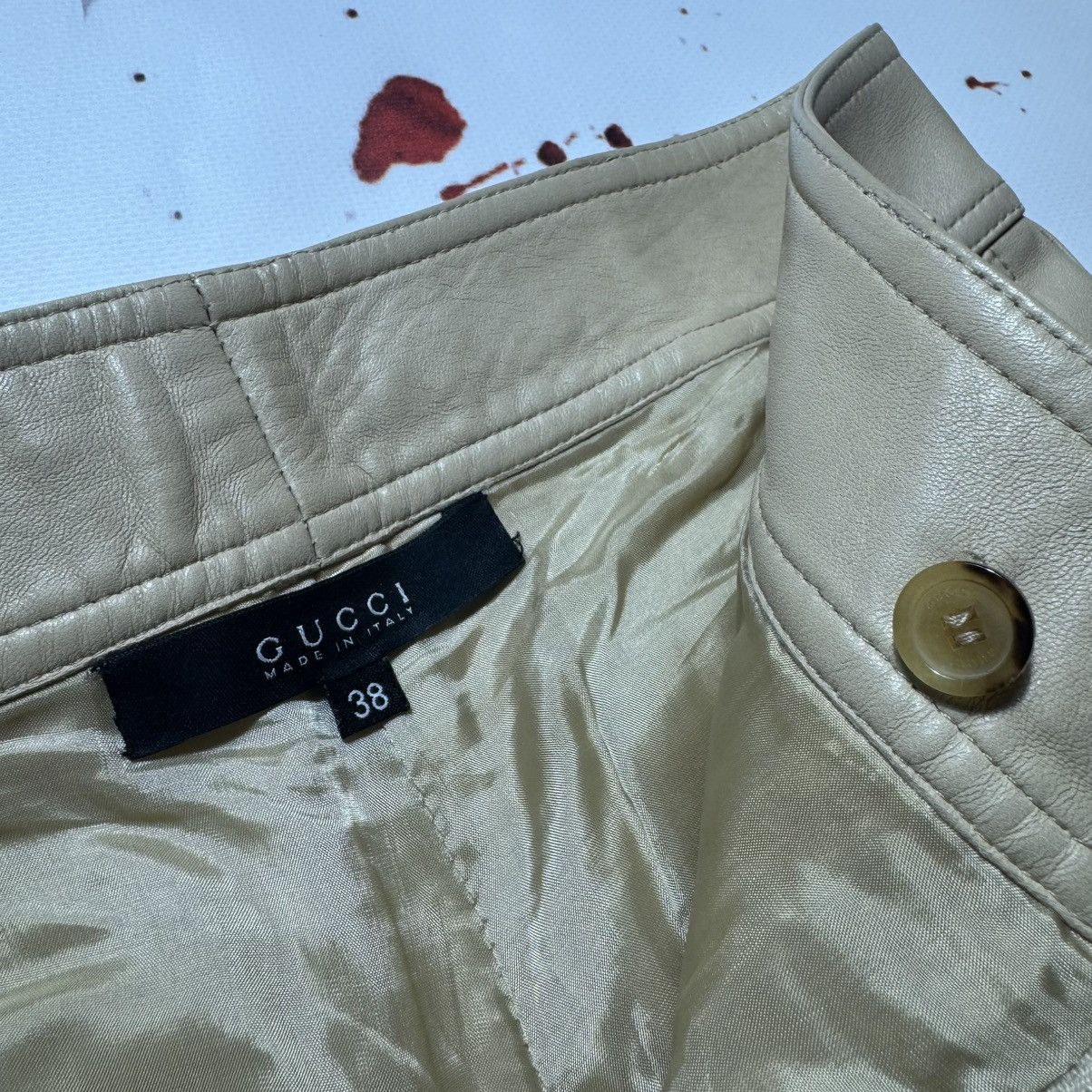 Gucci vintage leather pants gucci very rare double knee Size 26" / US 2 / IT 38 - 6 Thumbnail