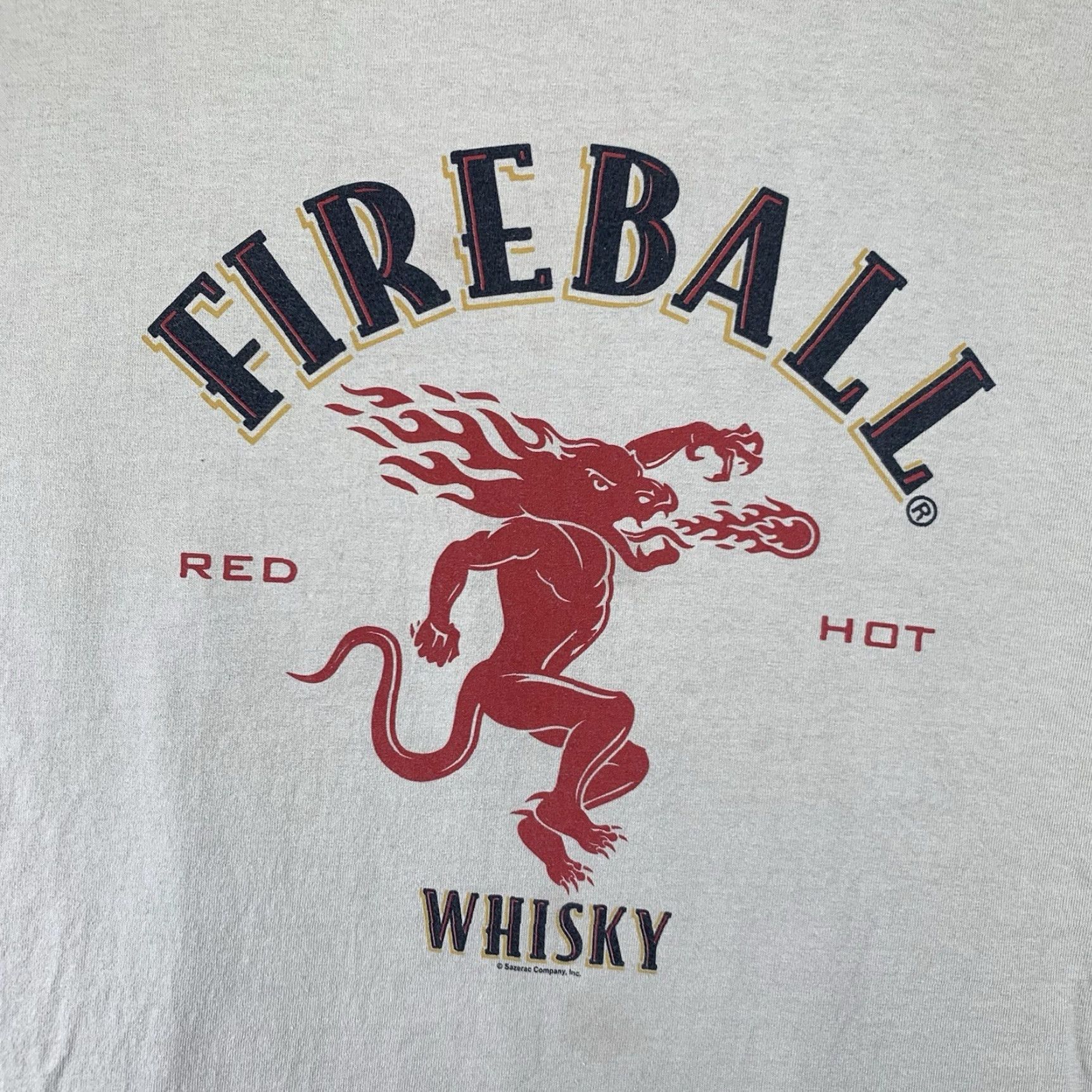 Vintage VINTAGE Fireball Whiskey Dragon Men's T-Shirt Medium Crew Neck Graphic Tee 2020s Fire Theme Cottons Size US M / EU 48-50 / 2 - 5 Thumbnail