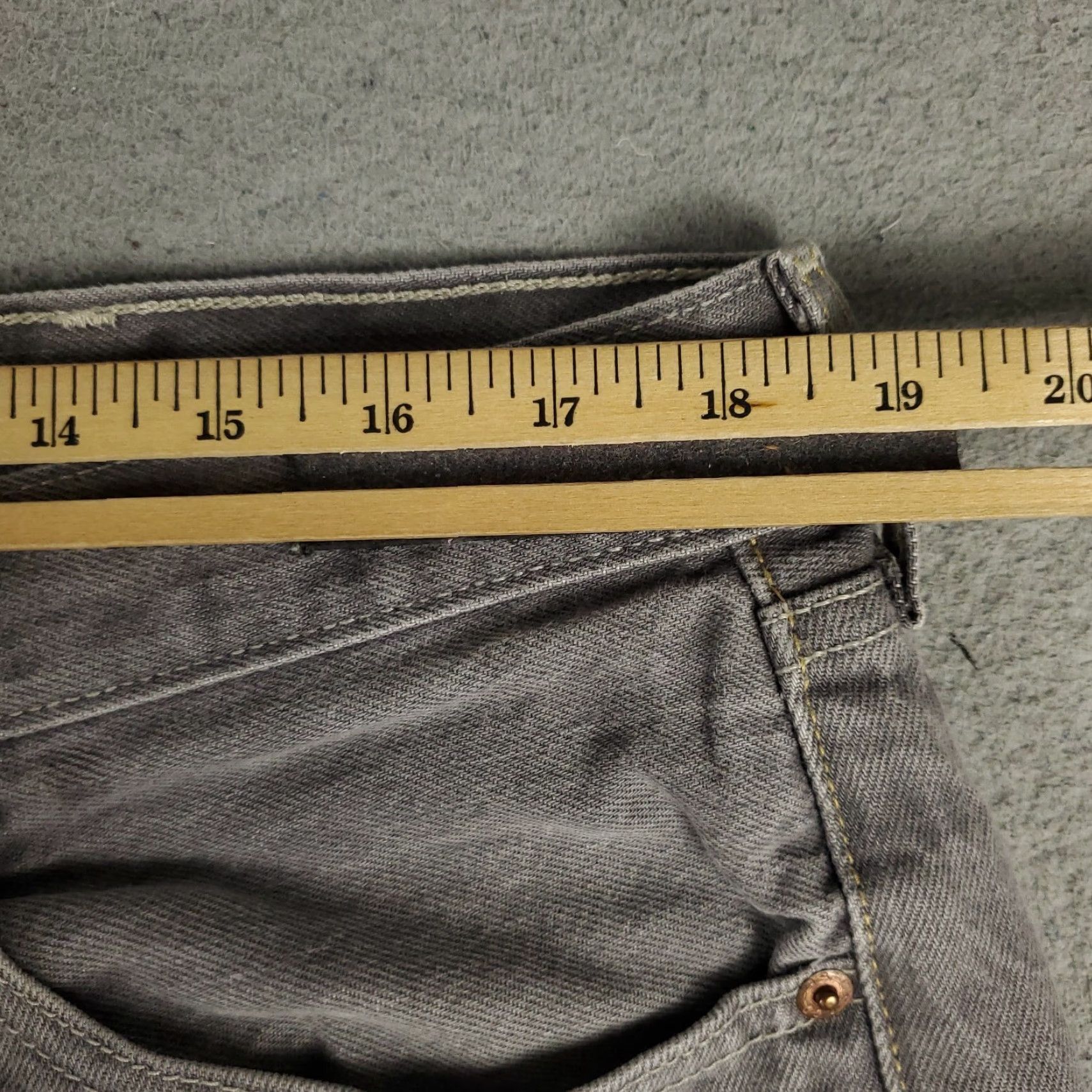 Levi's Levi's 501 Jeans Mens Regular Size 40x30 Gray Straight Leg Denim Pants Size US 40 / EU 56 - 4 Thumbnail