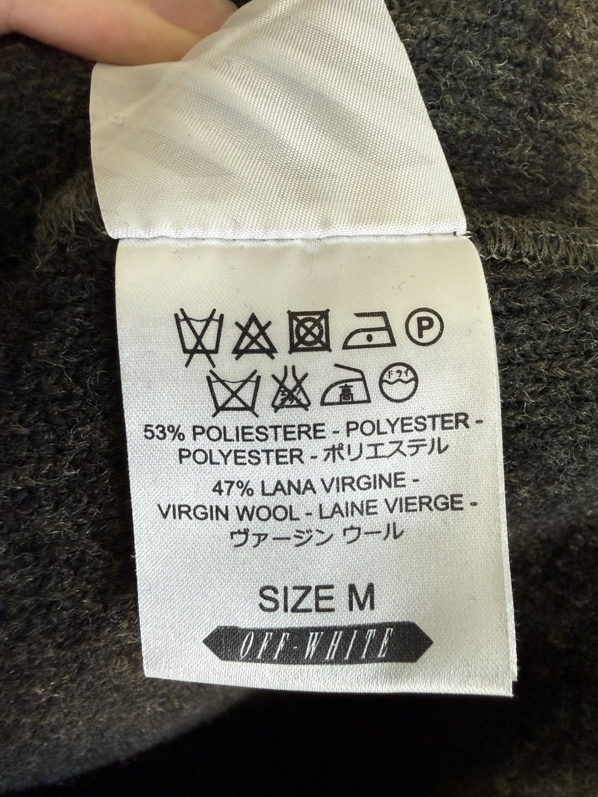 Off-White Off-White Diagonal Stripe Wool Crewneck Sweatshirt Size US M / EU 48-50 / 2 - 5 Thumbnail