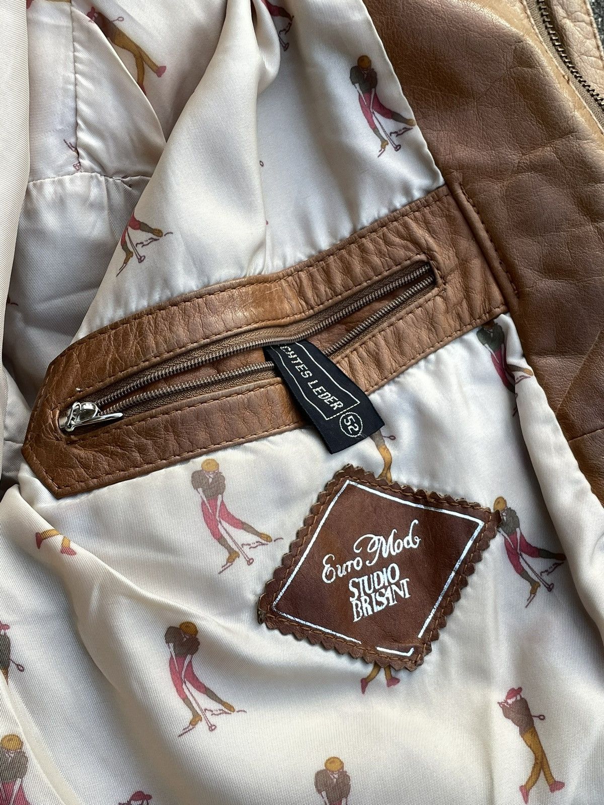 Vintage Washed Brown Retro 90s Genuine Real Leater Bomber Punk Rock Size US XL / EU 56 / 4 - 13 Thumbnail