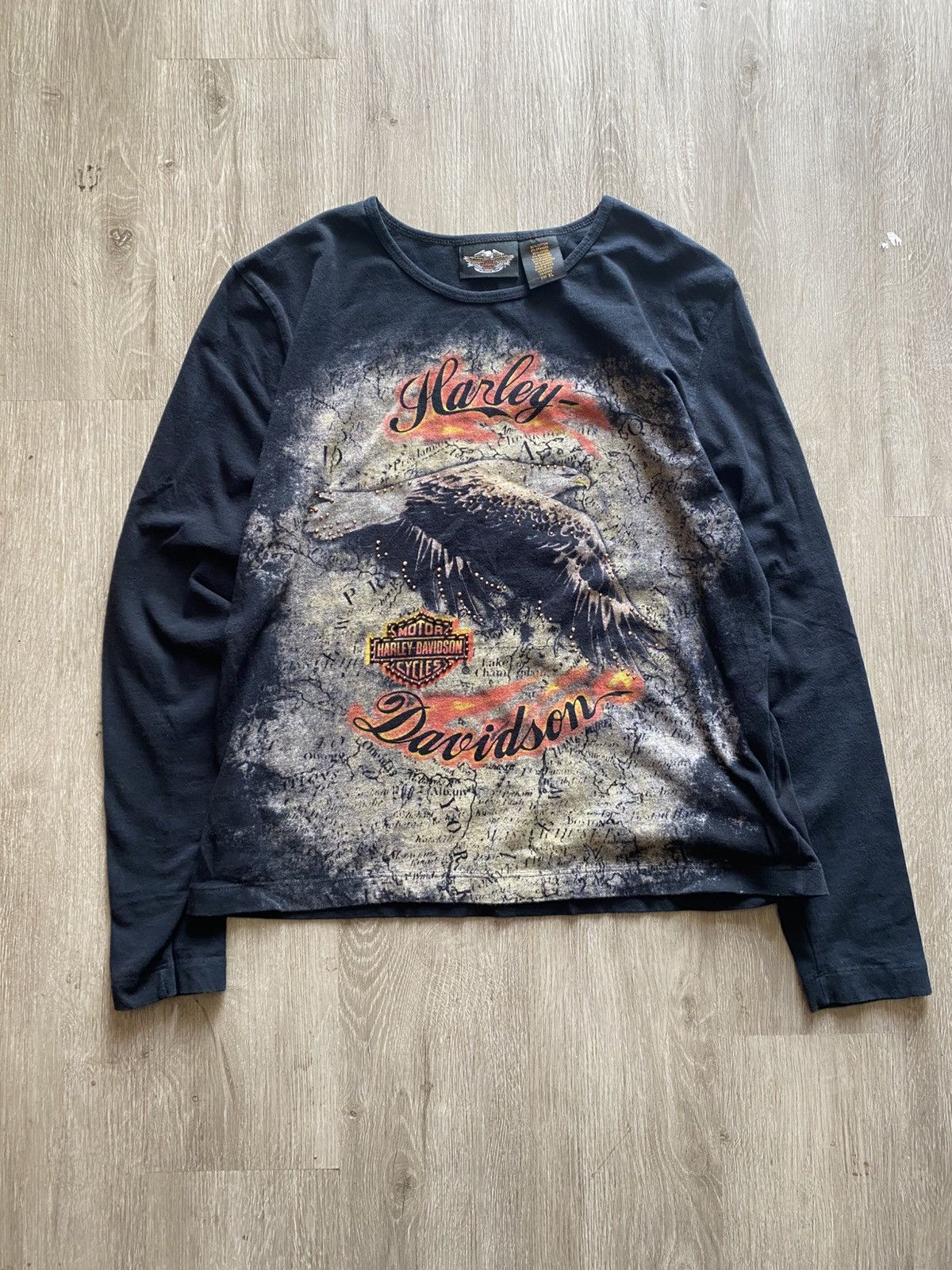 Harley Davidson × Vintage Vintage Harley Davidson Long Sleeve Top Size XL / US 12-14 / IT 48-50 - 1 Thumbnail