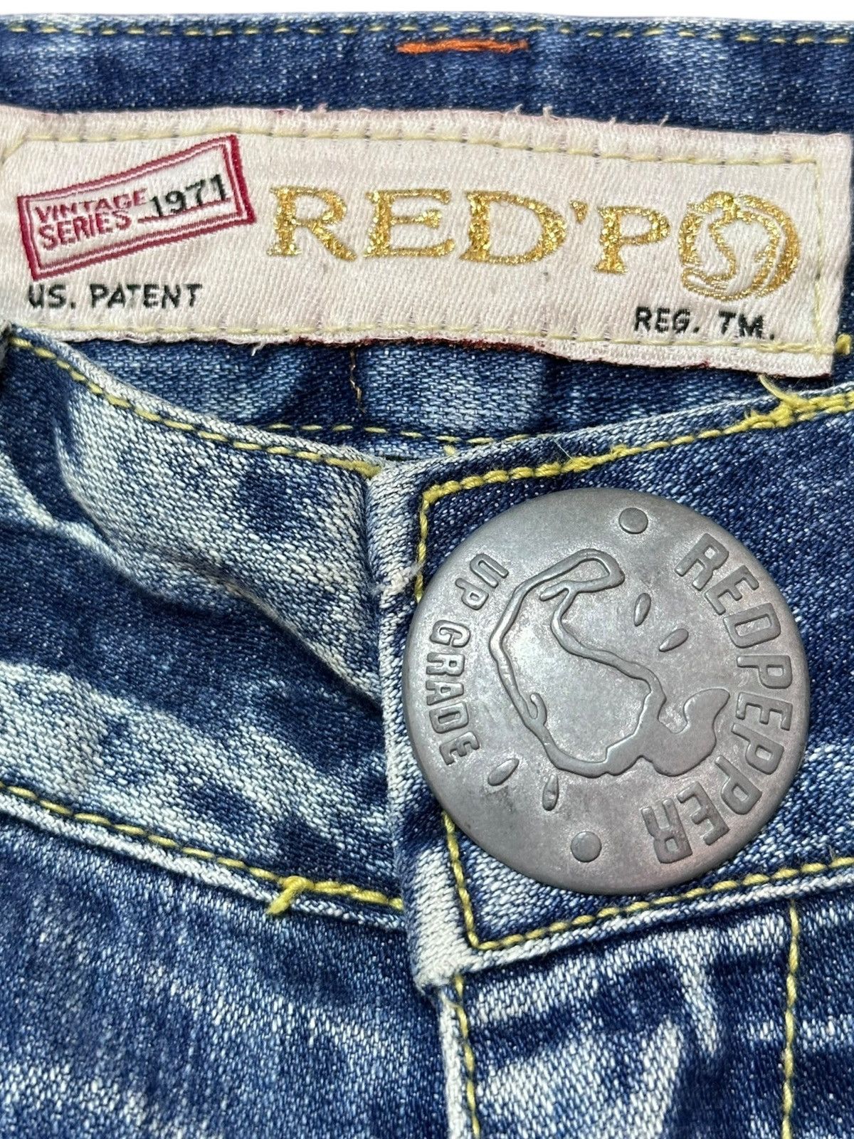 Ed Hardy Vintage Red Pepper Baggy Grunge Distressed Denim Size US 30 / EU 46 - 8 Thumbnail