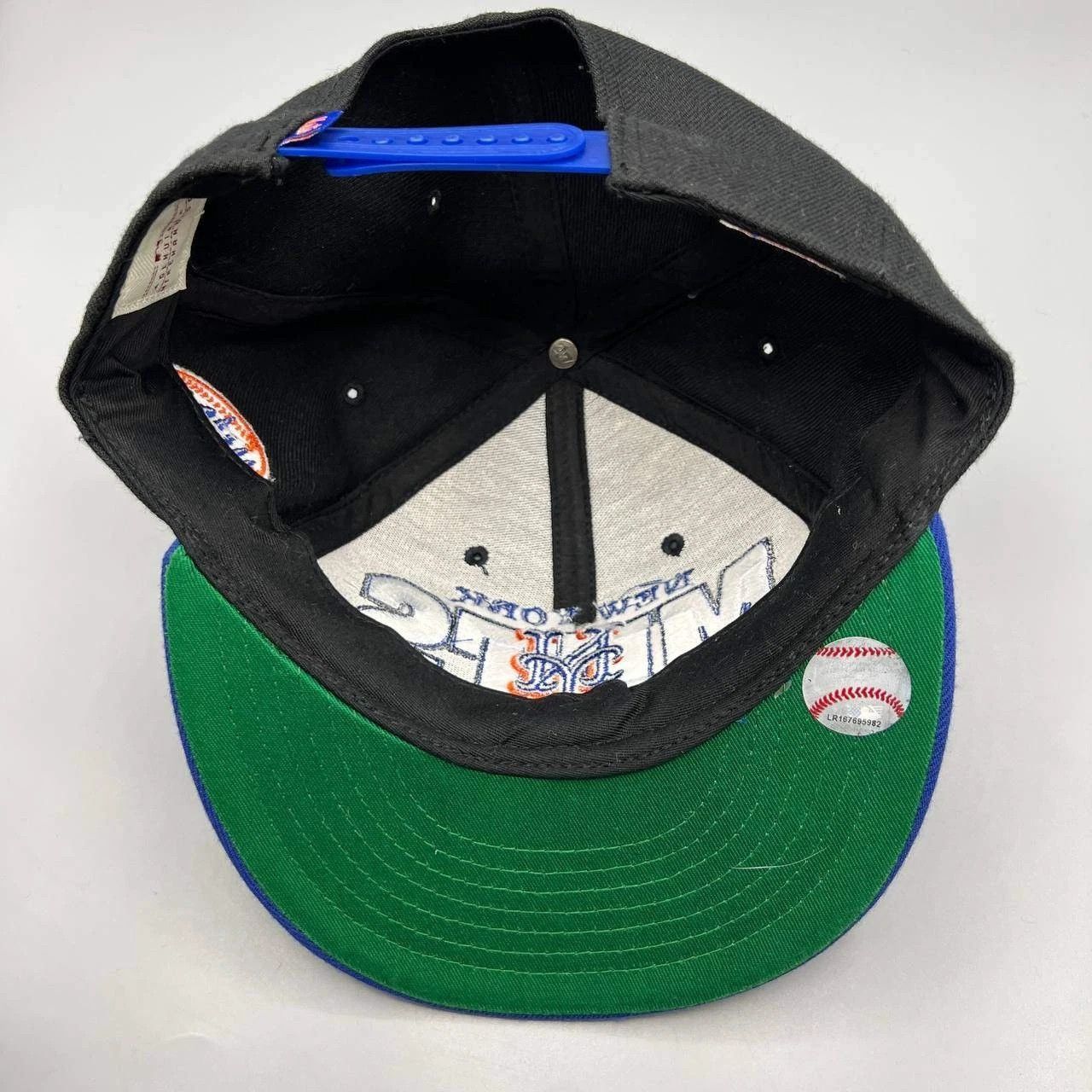 47 Brand New York Mets Hat Men Blue Black Embroidered Snap Back Cap Size ONE SIZE - 2 Thumbnail
