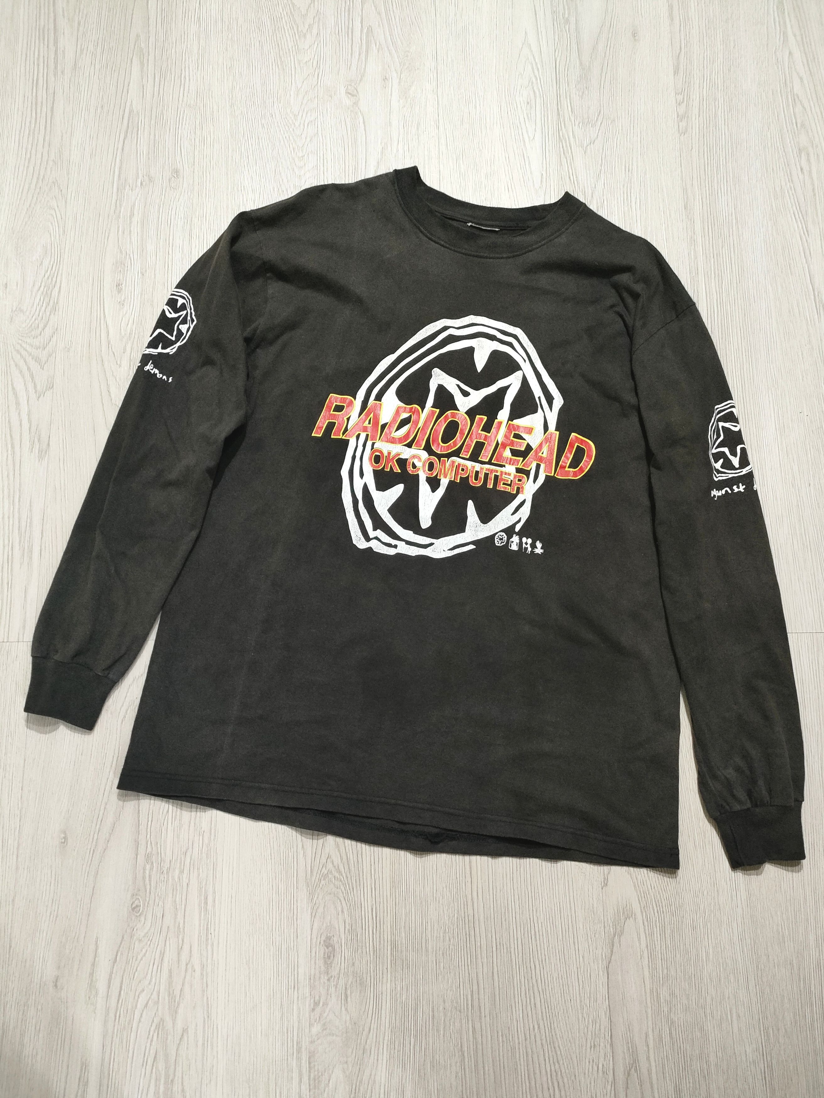 Band Tees 90s RADIOHEAD 'OK COMPUTER' Vintage Tour Tee Size US XL / EU 56 / 4 - 2 Thumbnail