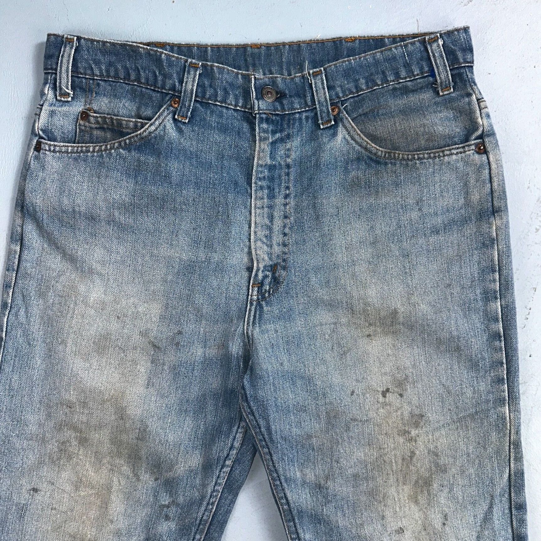Levi's VINTAGE Levi's 517 Bootcut Jeans Men 34 Blue 80s USA Tan Tab Flare Denim Size US 34 / EU 50 - 2 Thumbnail