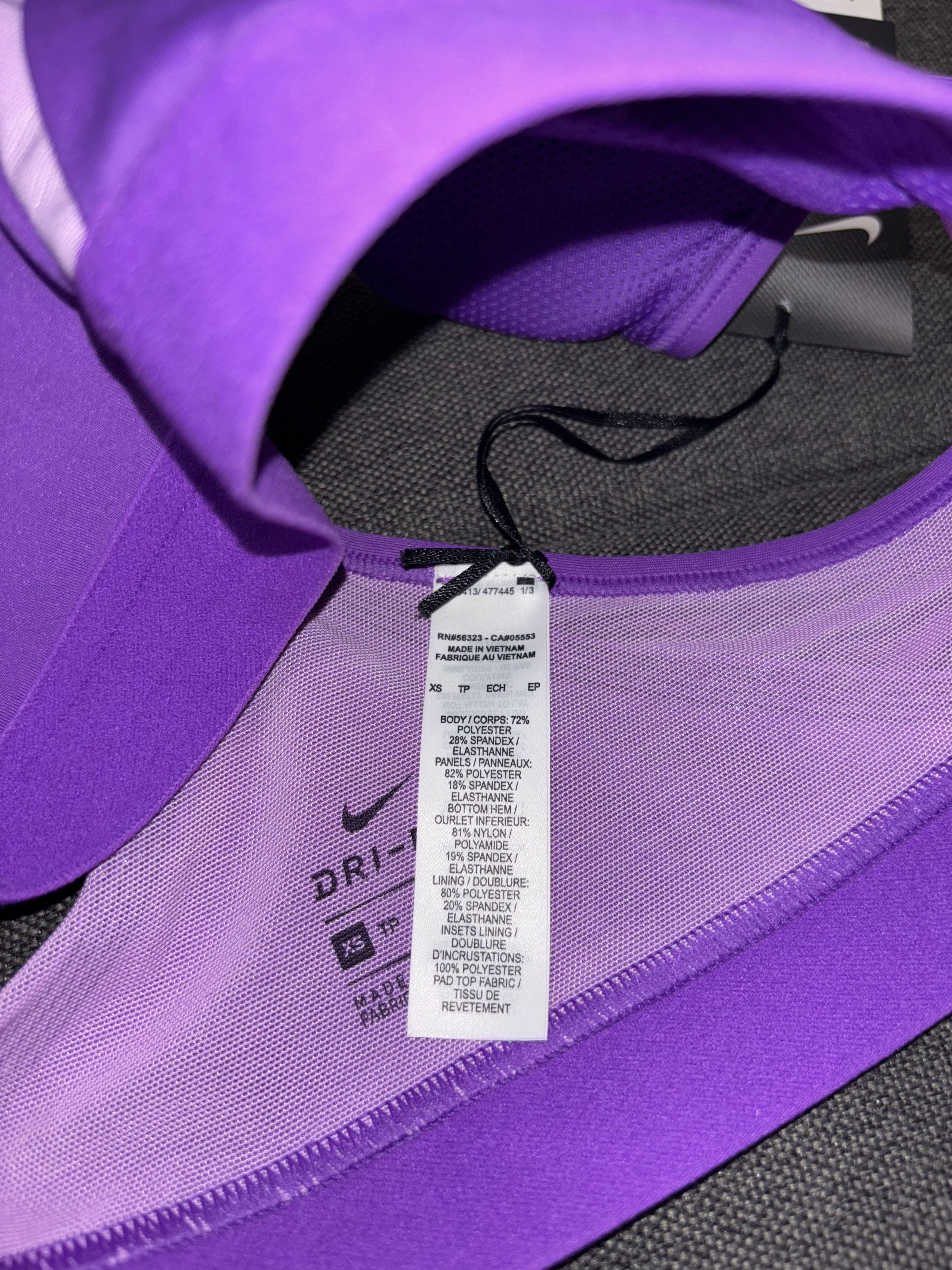Nike Nike Indy Bra and Dri-Fit Shorts Set Purple Size XS Size 22" - 17 Thumbnail