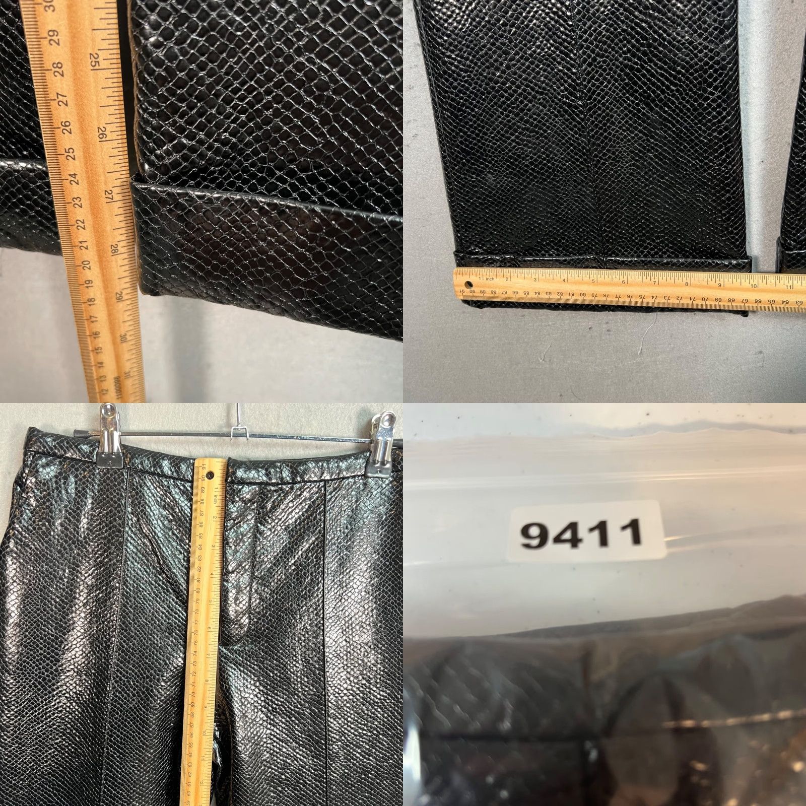 Philosophy di Lorenzo Serafini VINTAGE Philosophy Di Lorenzo Serafini Womens 4 Black Faux Leather Snake Print Pants Pants Womens Flared Ankle 29 In Inseam Black Girls Women Size 27" / US 4 / IT 40 - 8 Thumbnail