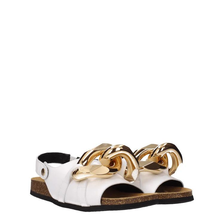 JW Anderson ob1o1e1124 Leather Sandals in White Size US 6 / IT 36 - 2 Thumbnail