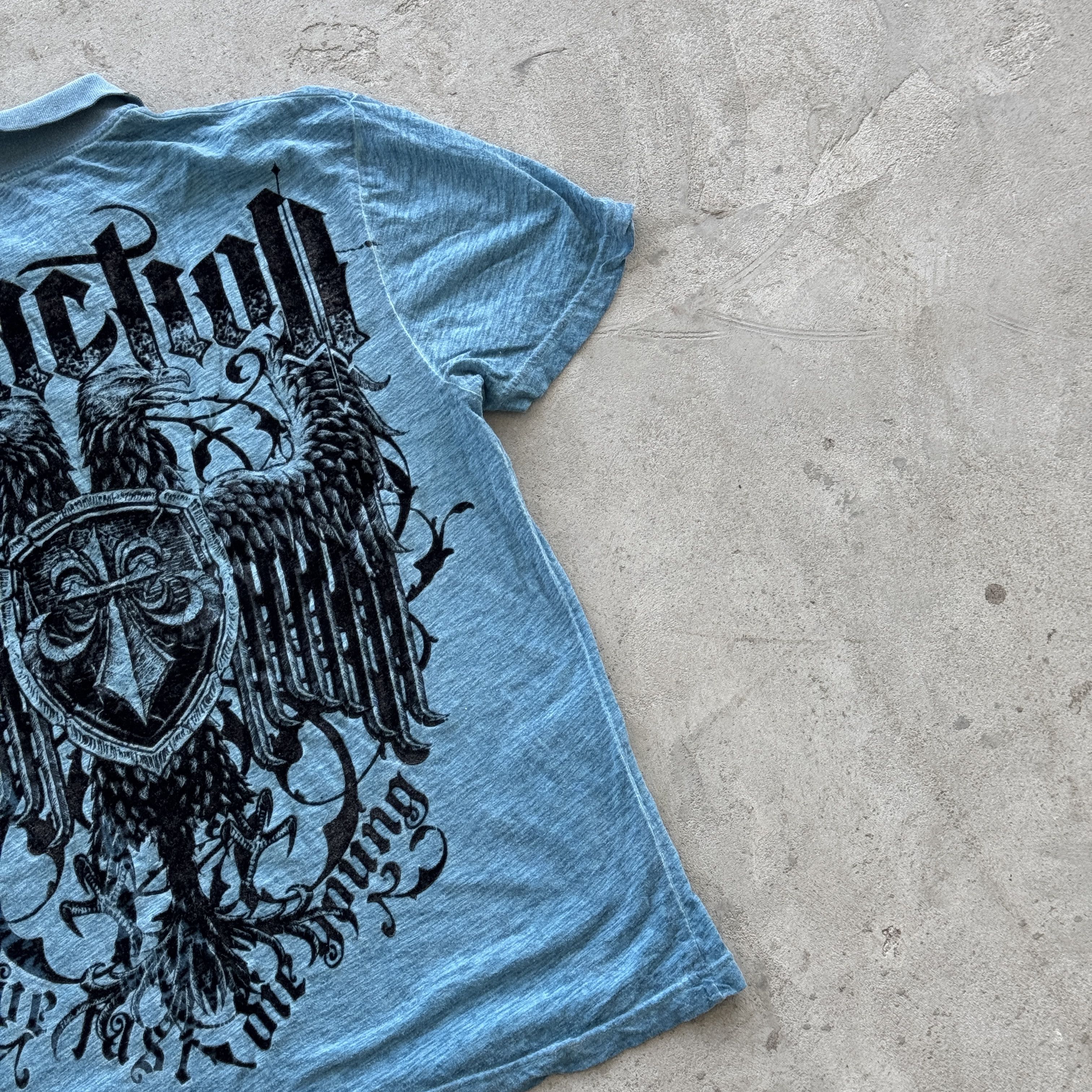 Affliction Affliction Live Fast Blue Polo Shirt Graphic Eagle Crest S Size US S / EU 44-46 / 1 - 6 Thumbnail