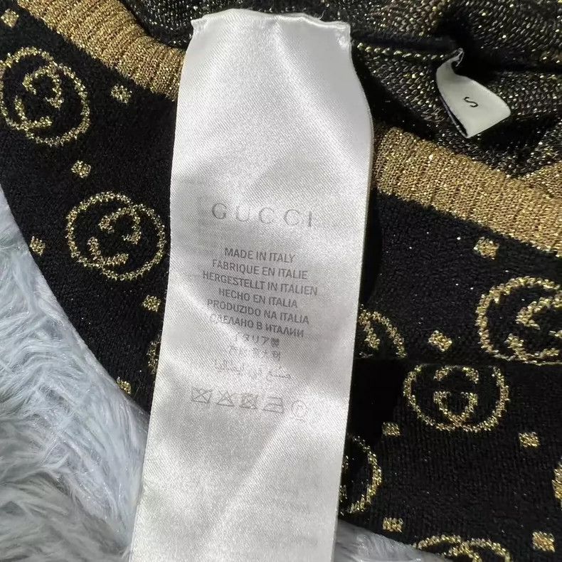 Gucci Gucci GG cotton gold and silver silk short sleeves Size S / US 4 / IT 40 - 5 Thumbnail