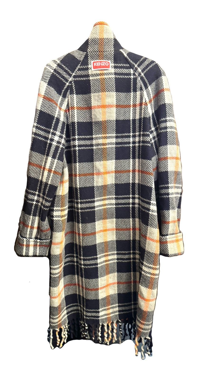 Kenzo kenzo runway fw22 men wool printed fringes coat 46 Size US S / EU 44-46 / 1 - 6 Thumbnail